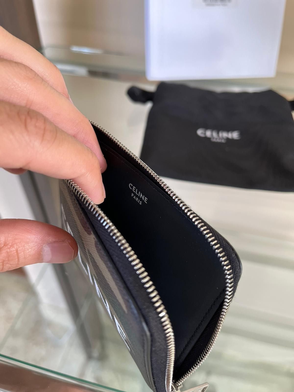 Celine Logo Zipper Purse With Card Holder in Camo Size ONE SIZE - 9 Thumbnail