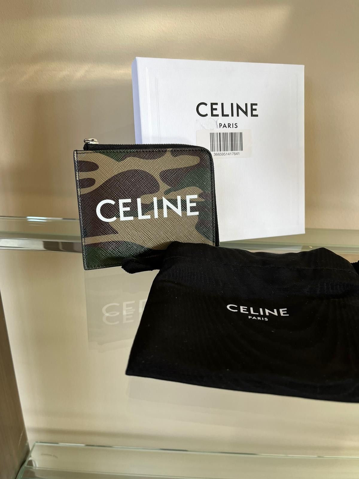 Celine Logo Zipper Purse With Card Holder in Camo Size ONE SIZE - 2 Thumbnail