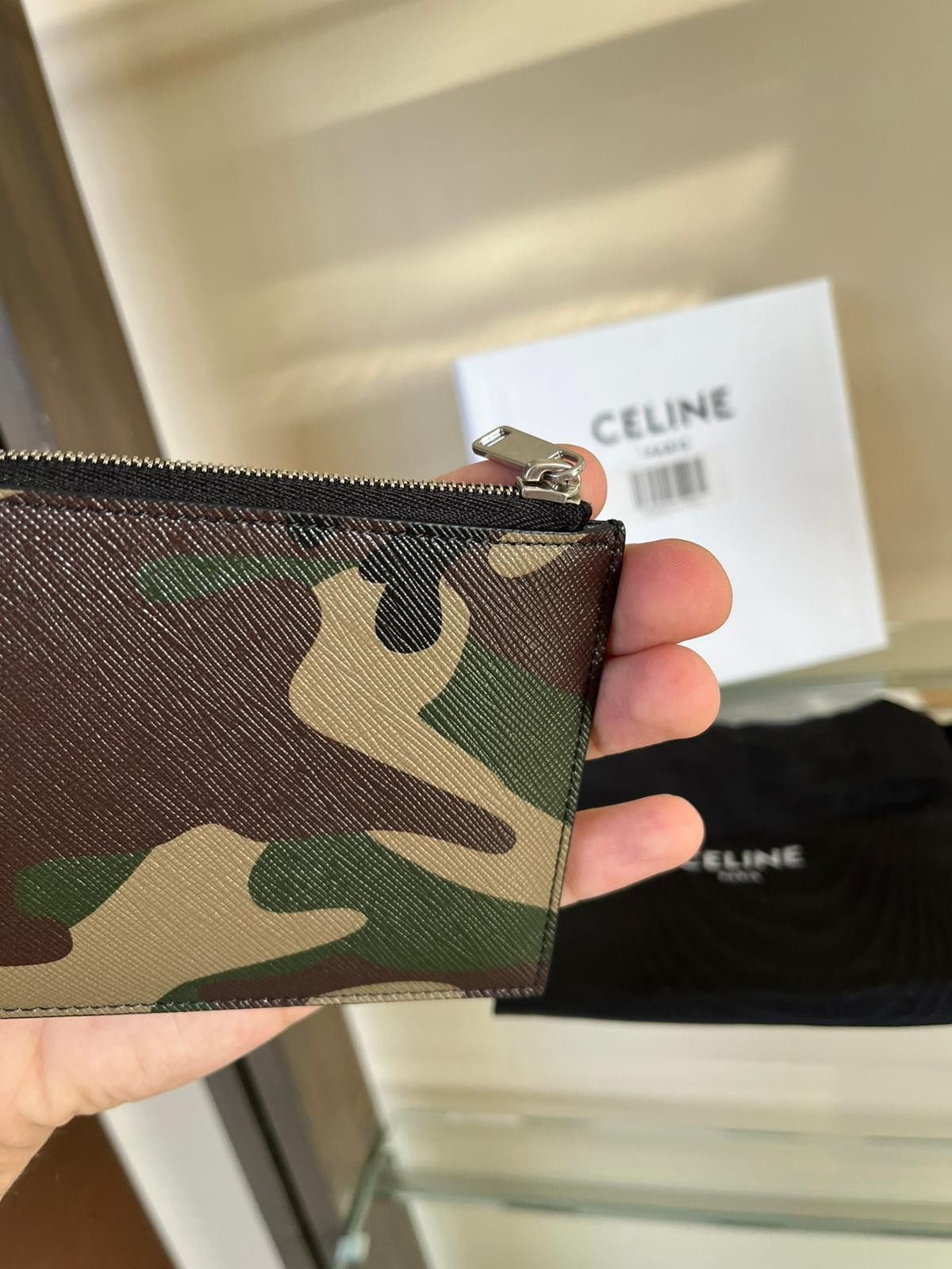 Celine Logo Zipper Purse With Card Holder in Camo Size ONE SIZE - 7 Thumbnail