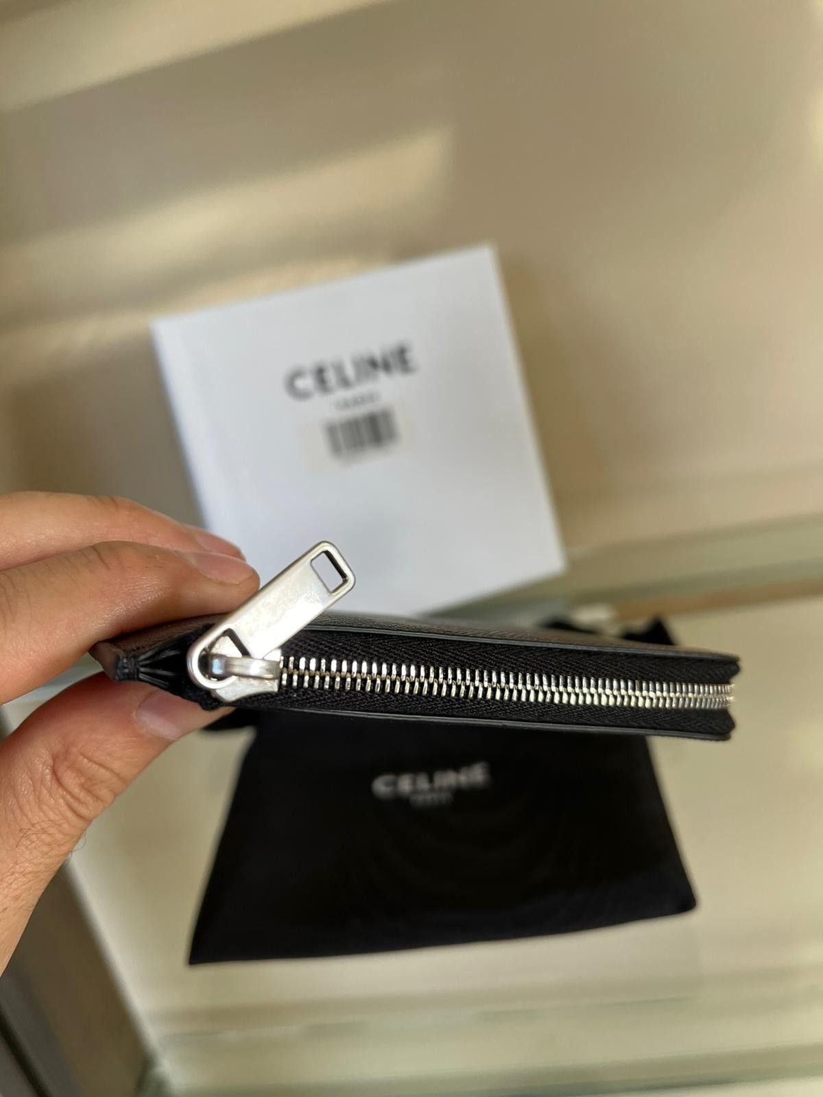 Celine Logo Zipper Purse With Card Holder in Camo Size ONE SIZE - 4 Thumbnail