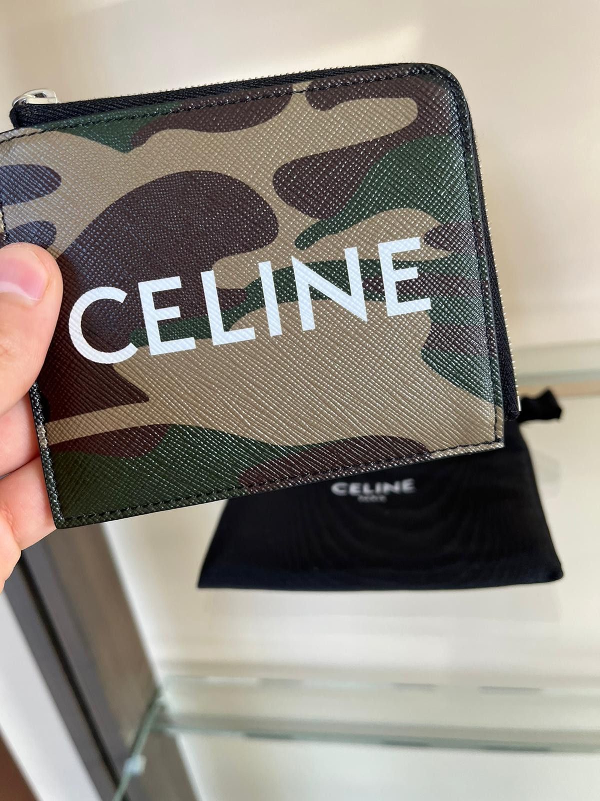 Celine Logo Zipper Purse With Card Holder in Camo Size ONE SIZE - 6 Thumbnail