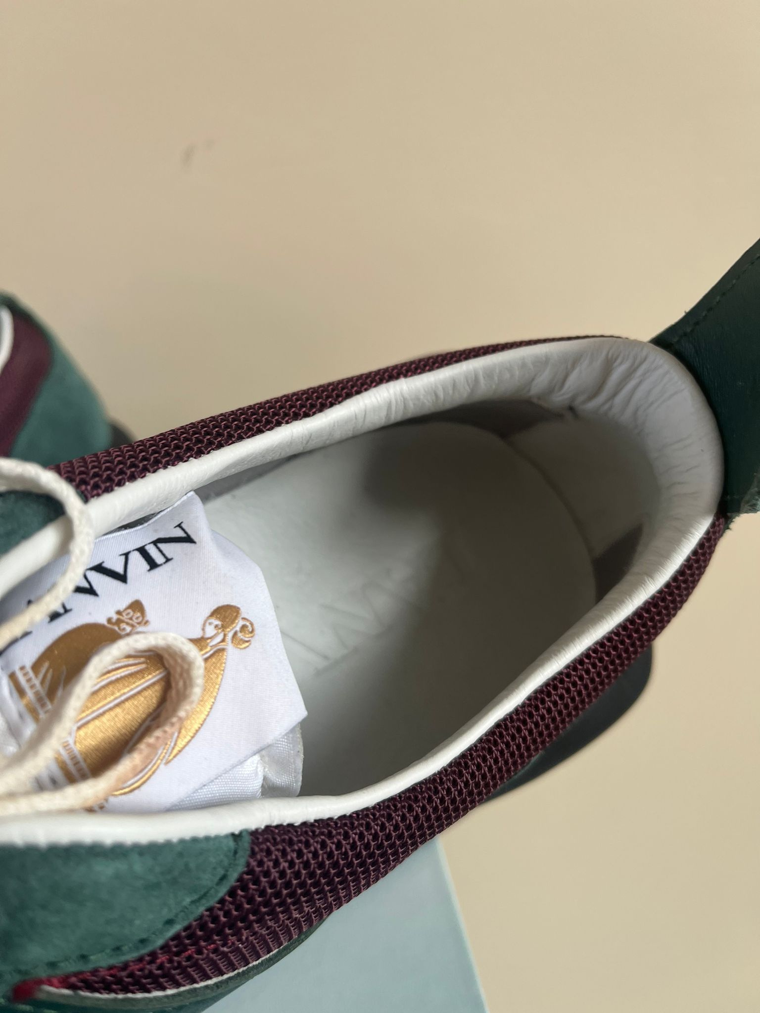 Lanvin Runner Sneaker in Mesh Nappa in Burgundy Size US 15 / EU 48 - 8 Thumbnail