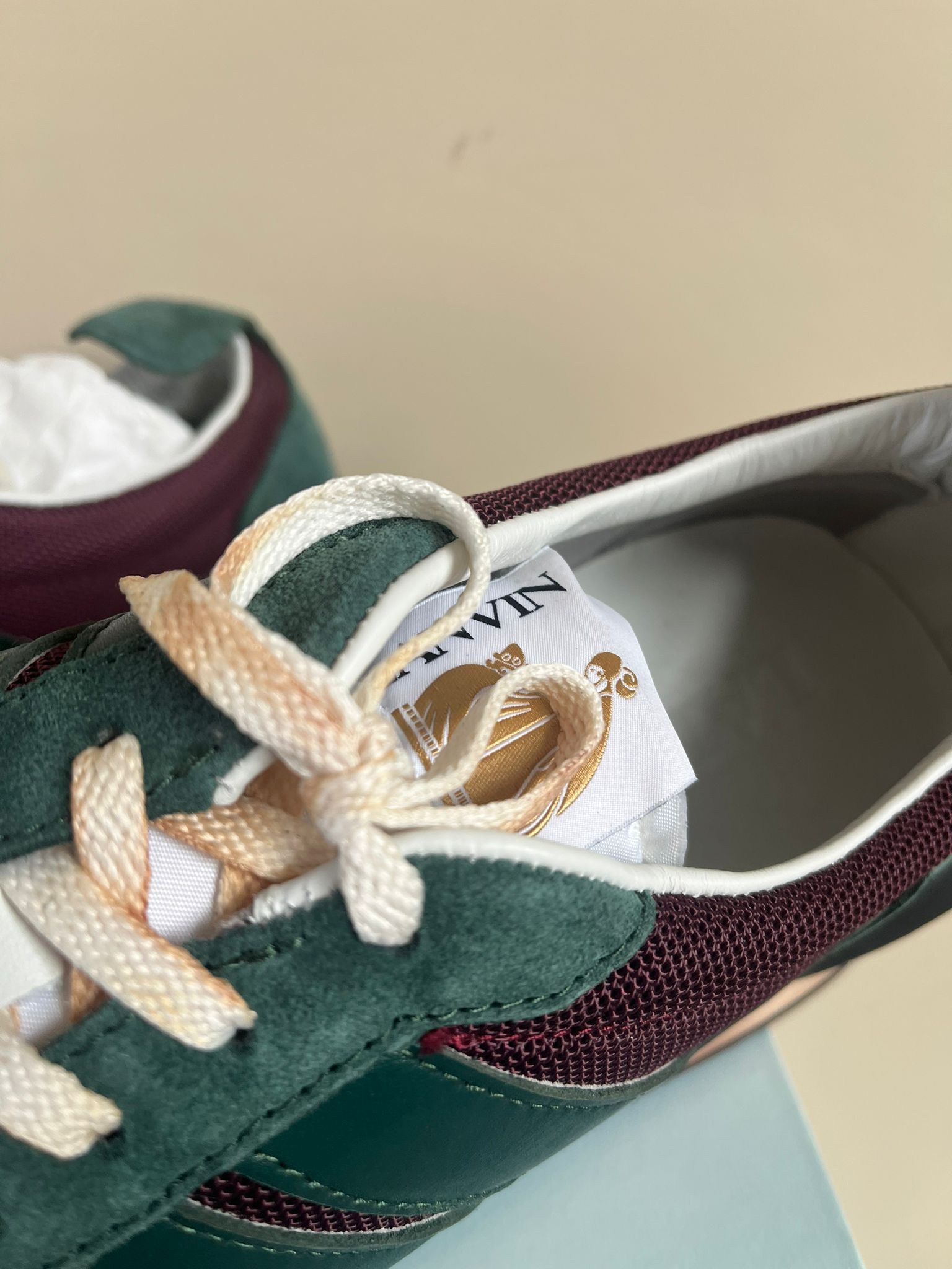 Lanvin Runner Sneaker in Mesh Nappa in Burgundy Size US 15 / EU 48 - 9 Thumbnail