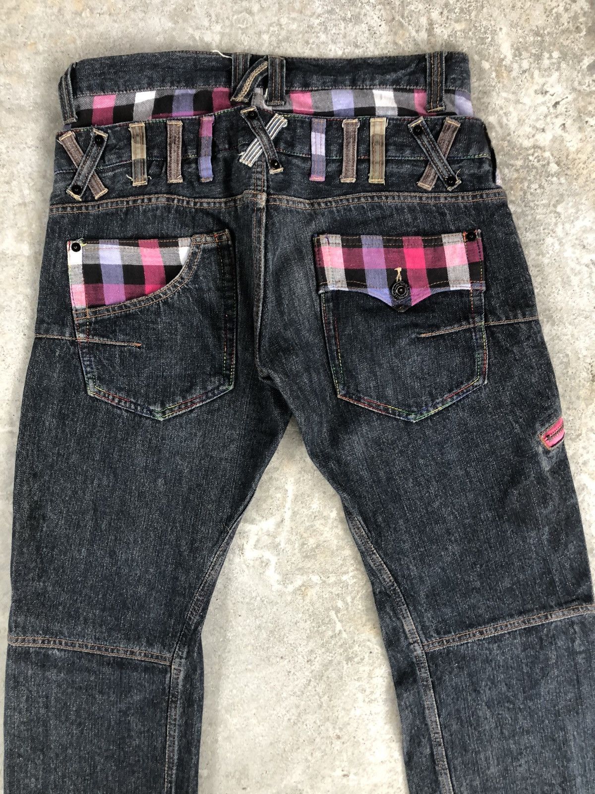 Hysteric Glamour Japanese Dominate Handcrafted Double Waist Distressed Jeans Size US 31 - 8 Thumbnail