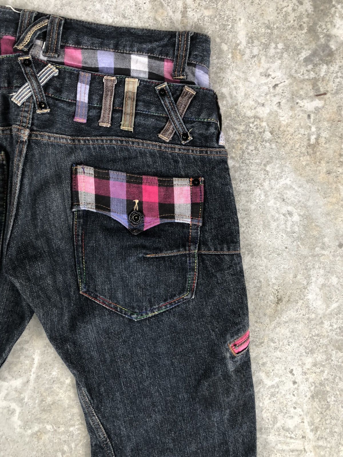Hysteric Glamour Japanese Dominate Handcrafted Double Waist Distressed Jeans Size US 31 - 10 Thumbnail
