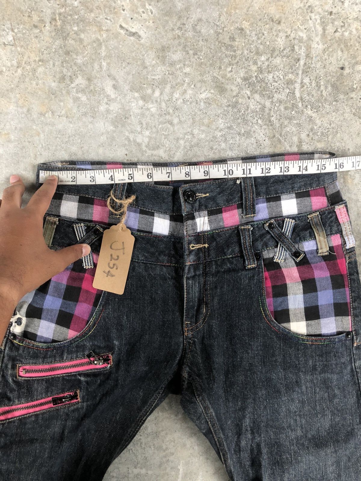 Hysteric Glamour Japanese Dominate Handcrafted Double Waist Distressed Jeans Size US 31 - 16 Thumbnail