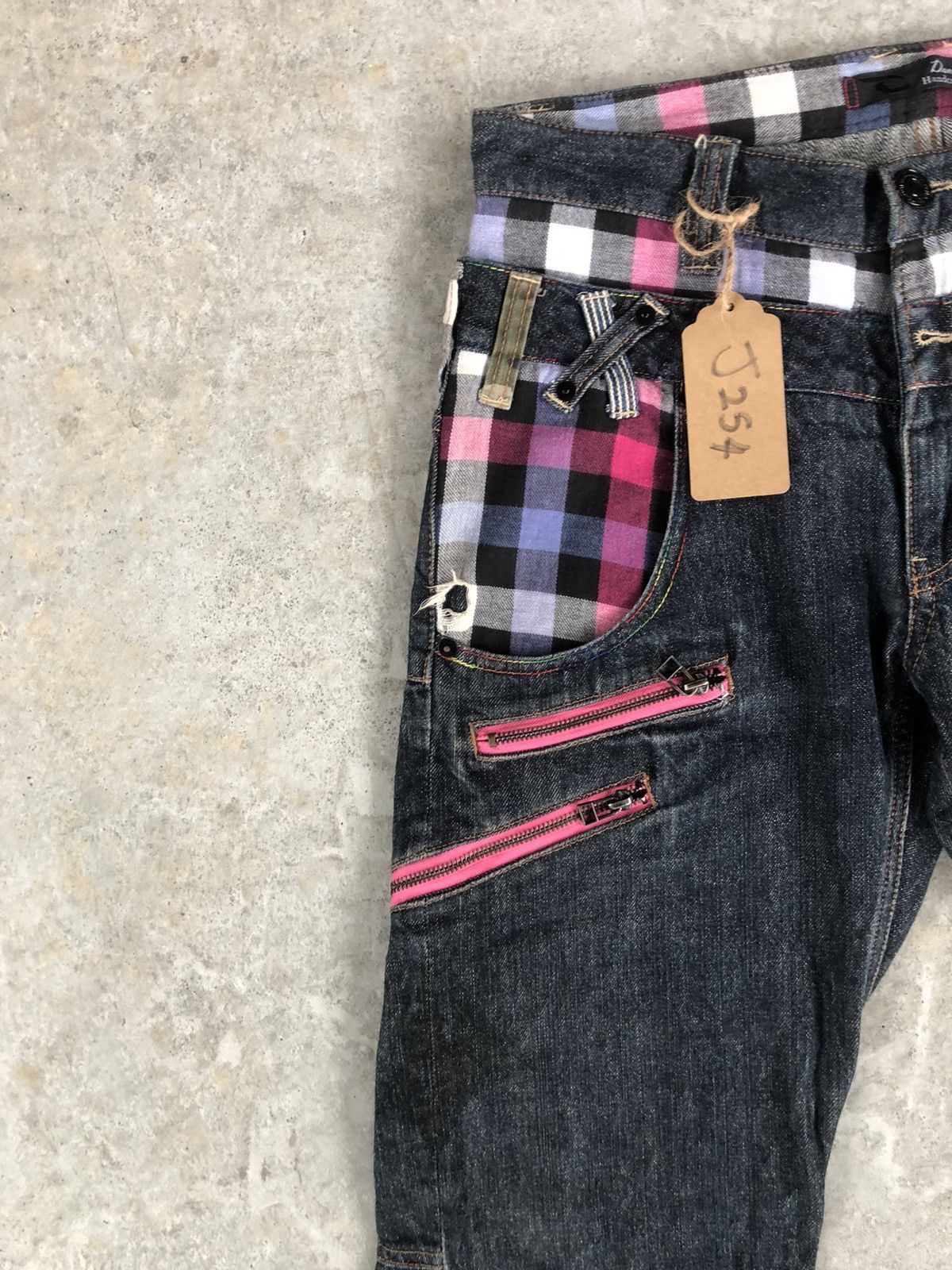 Hysteric Glamour Japanese Dominate Handcrafted Double Waist Distressed Jeans Size US 31 - 4 Thumbnail
