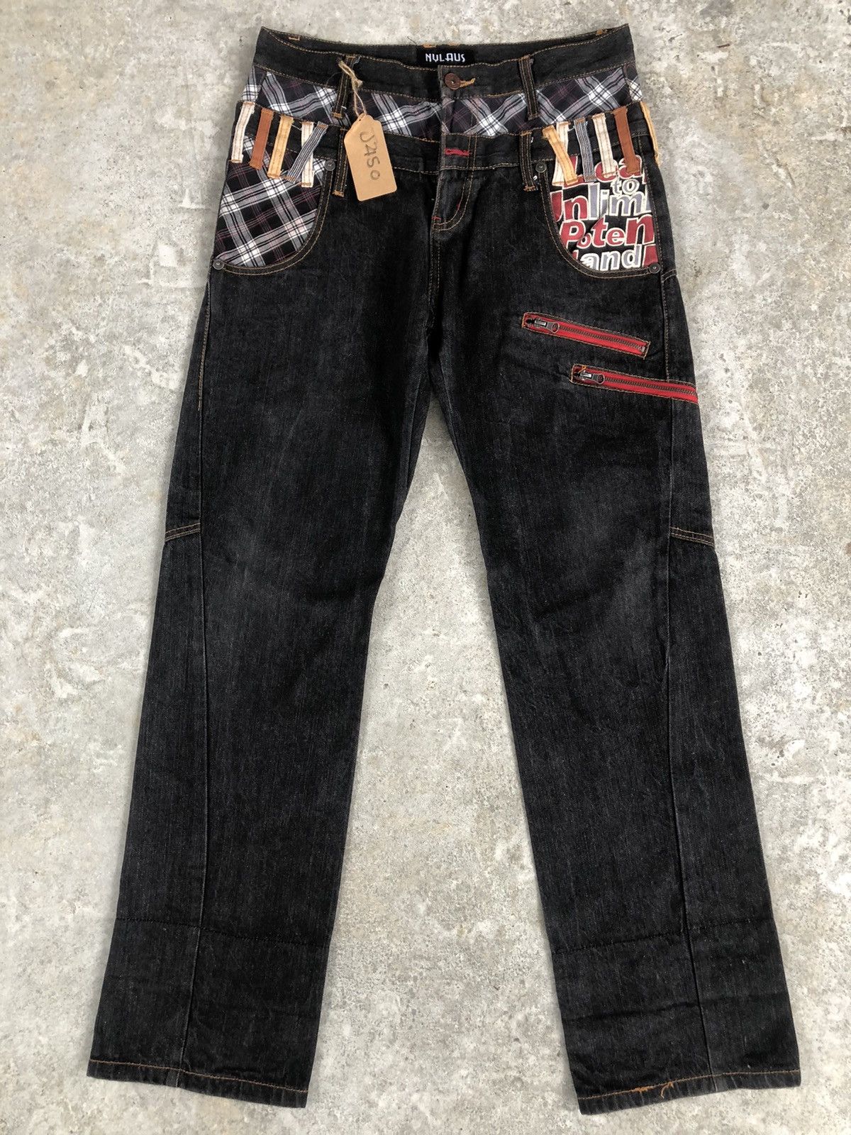 Hysteric Glamour Japanese Nylaus Double Waist Distressed Jeans Size US 32 / EU 48 - 1 Thumbnail