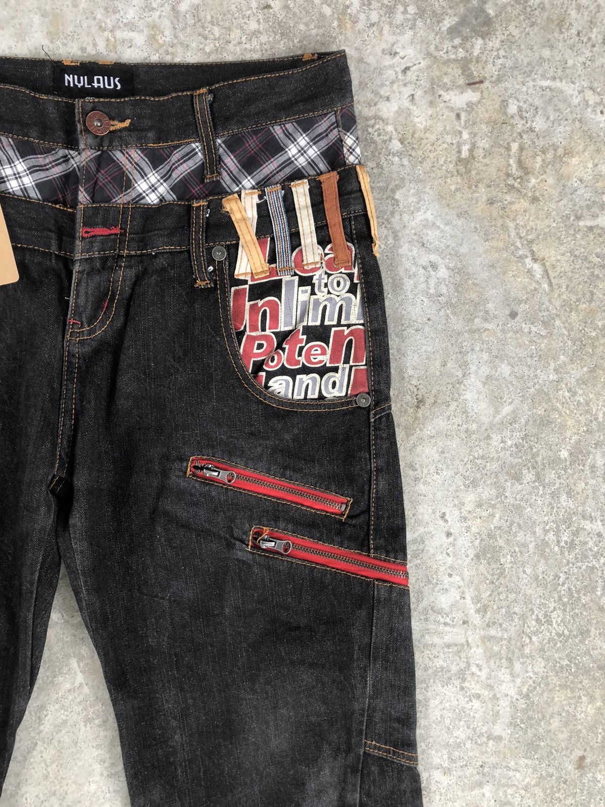 Hysteric Glamour Japanese Nylaus Double Waist Distressed Jeans Size US 32 / EU 48 - 5 Thumbnail