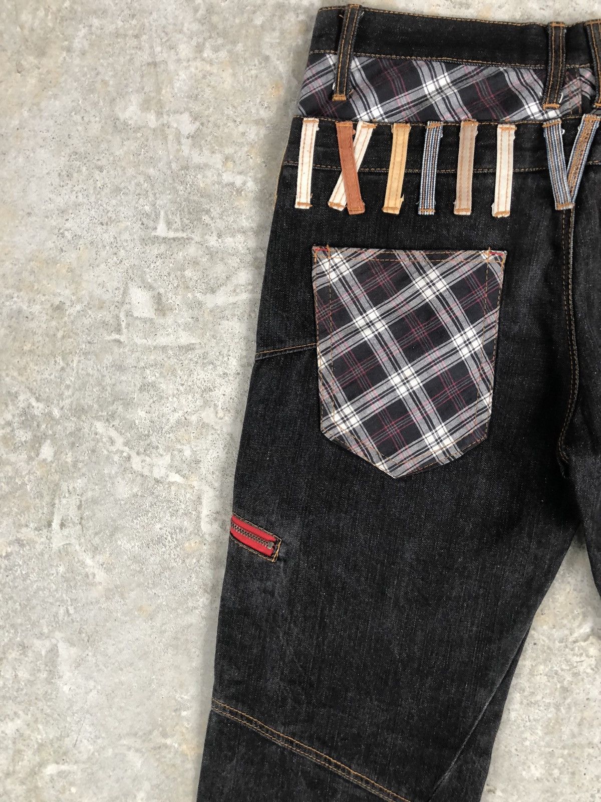 Hysteric Glamour Japanese Nylaus Double Waist Distressed Jeans Size US 32 / EU 48 - 9 Thumbnail
