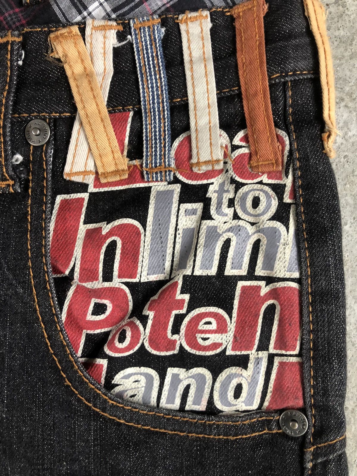 Hysteric Glamour Japanese Nylaus Double Waist Distressed Jeans Size US 32 / EU 48 - 13 Thumbnail