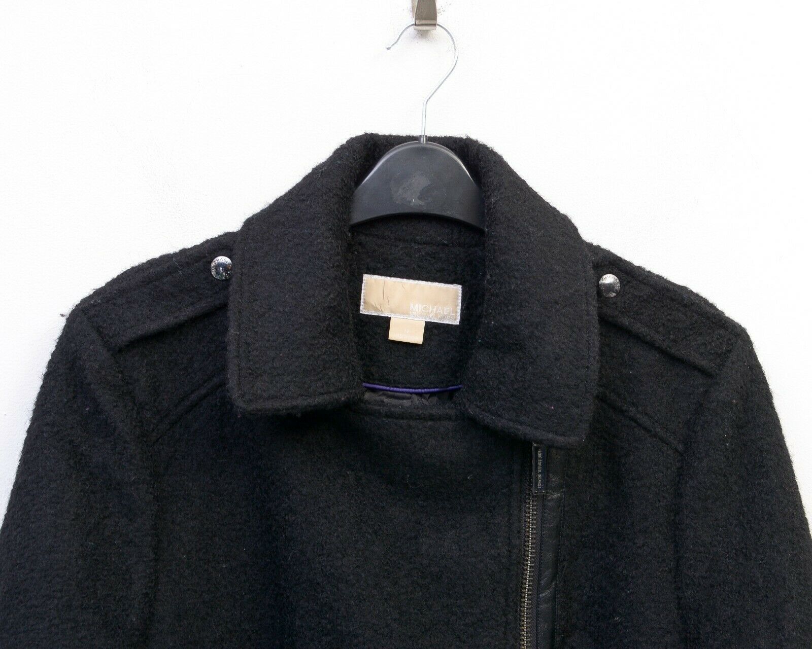 Michael Kors × Smartwool Women US 12 Wool Coat US 16 Jacket EU 44 Winter Zip Ladies Size L / US 10 / IT 46 - 3 Thumbnail