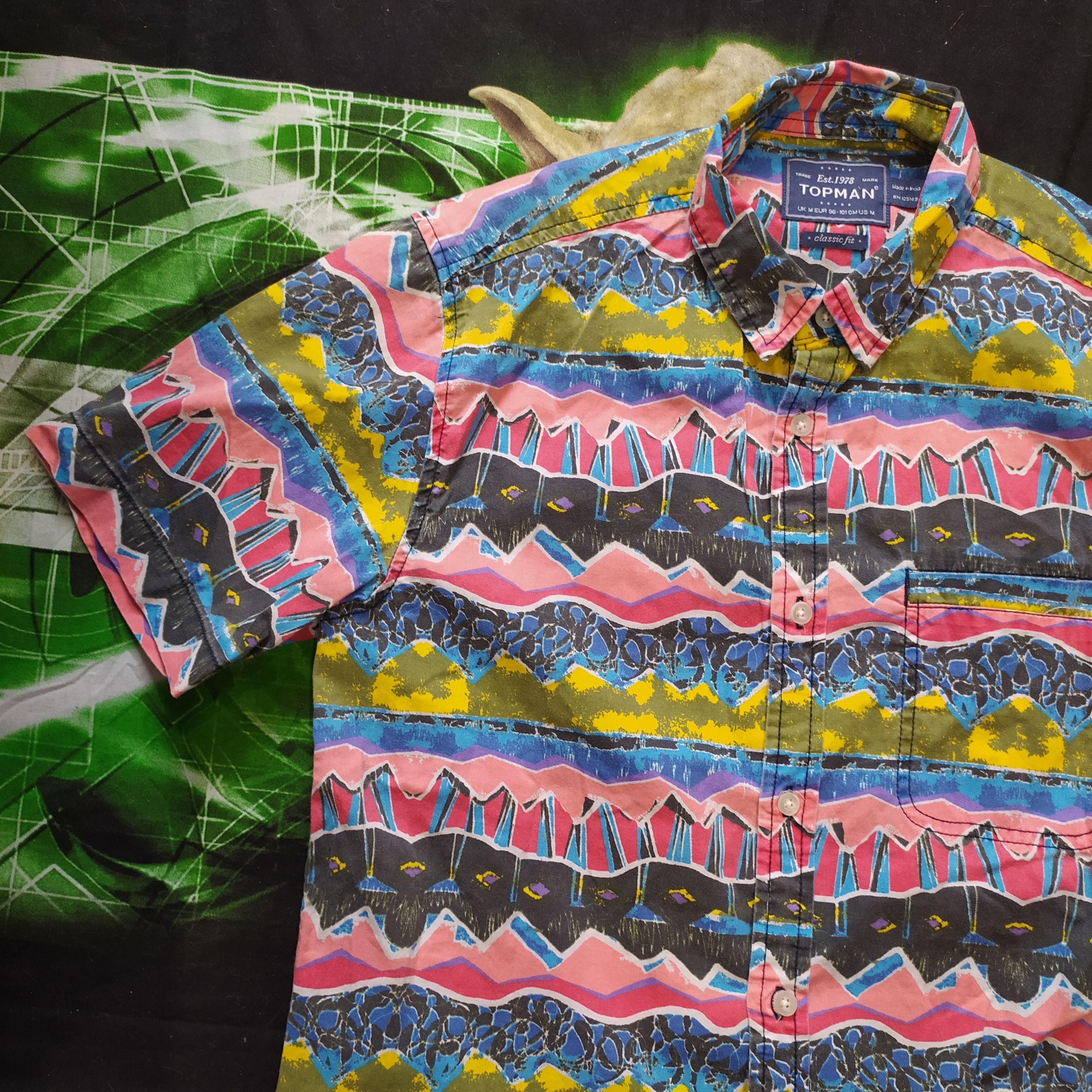 Other Vintage Y2K Hawaiian style Camp collar Flowers Art Shirt Size US M / EU 48-50 / 2 - 2 Thumbnail