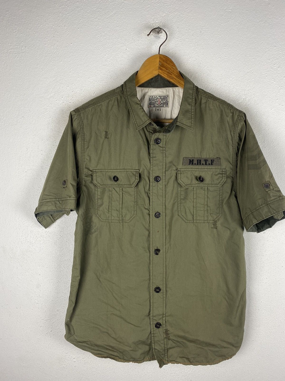 Manhattan Portage 🔥SALE🔥MANHATTAN TRASFERS MILITARY STYLE BUTTON UPS Size US L / EU 52-54 / 3 - 4 Thumbnail
