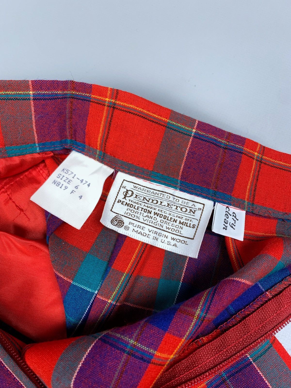 Pendleton Vintage Pendleton Wool Plaid Pleated Skirt Made USA Size 6 Size 28" / US 6 / IT 42 - 7 Thumbnail