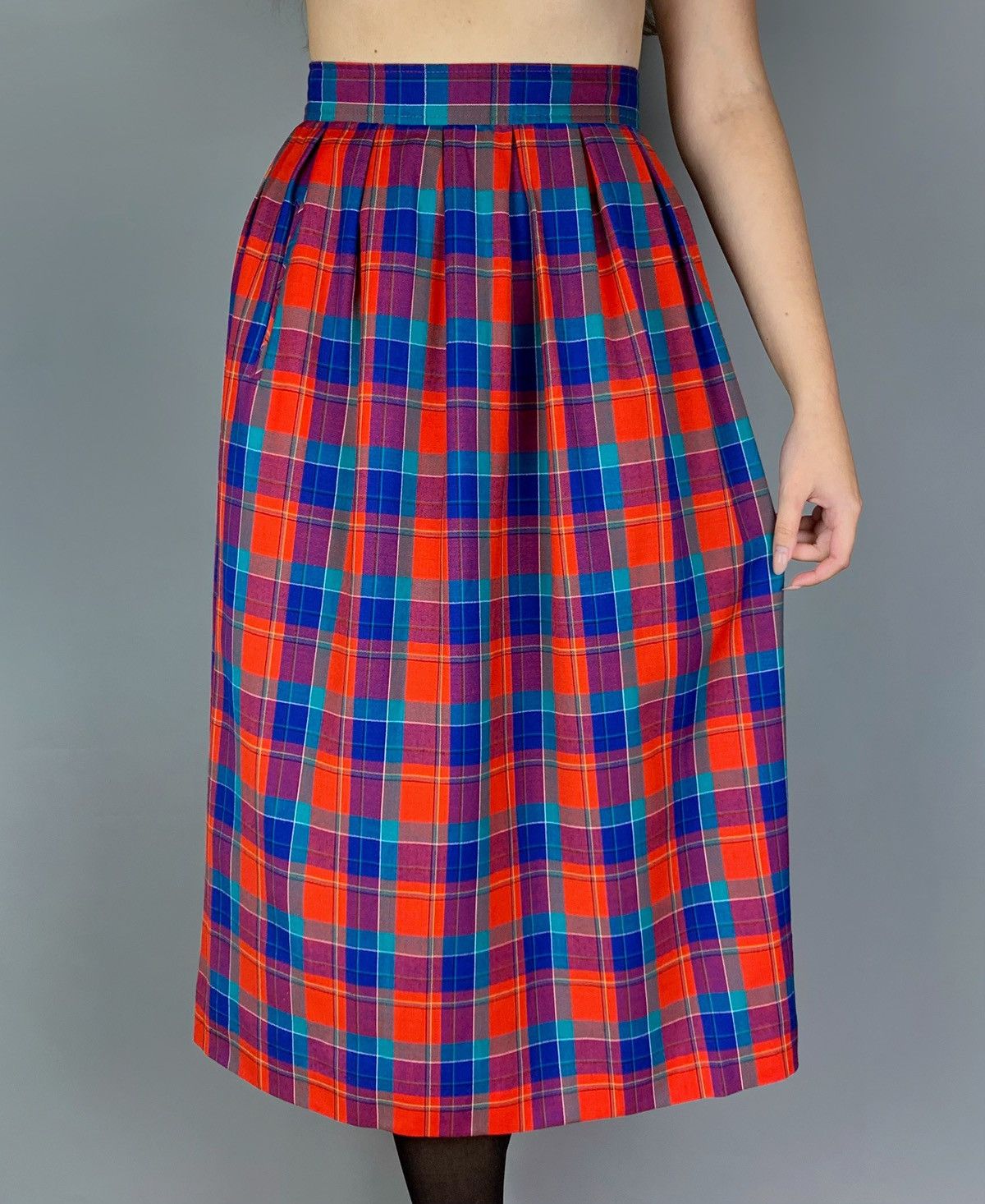 Pendleton Vintage Pendleton Wool Plaid Pleated Skirt Made USA Size 6 Size 28" / US 6 / IT 42 - 2 Thumbnail