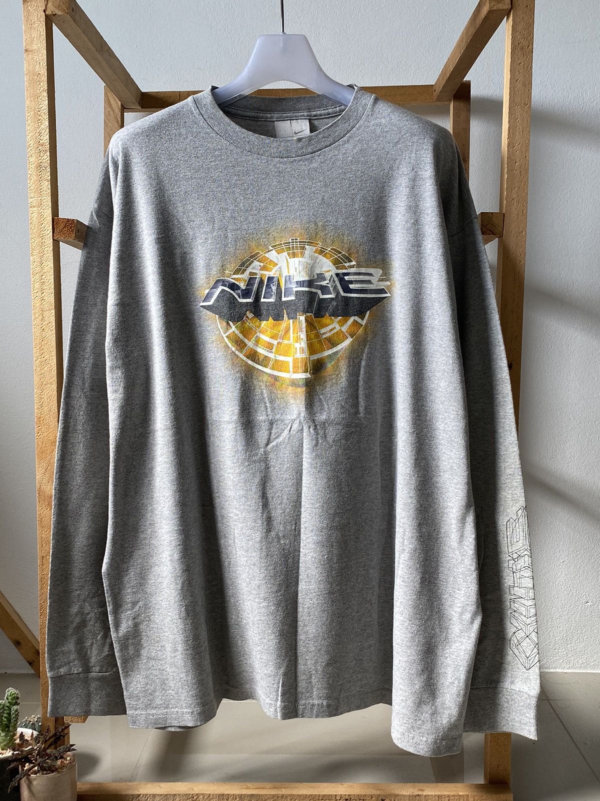 Vintage Nike 3D Spell Out Logo Long Sleeve Shirt
