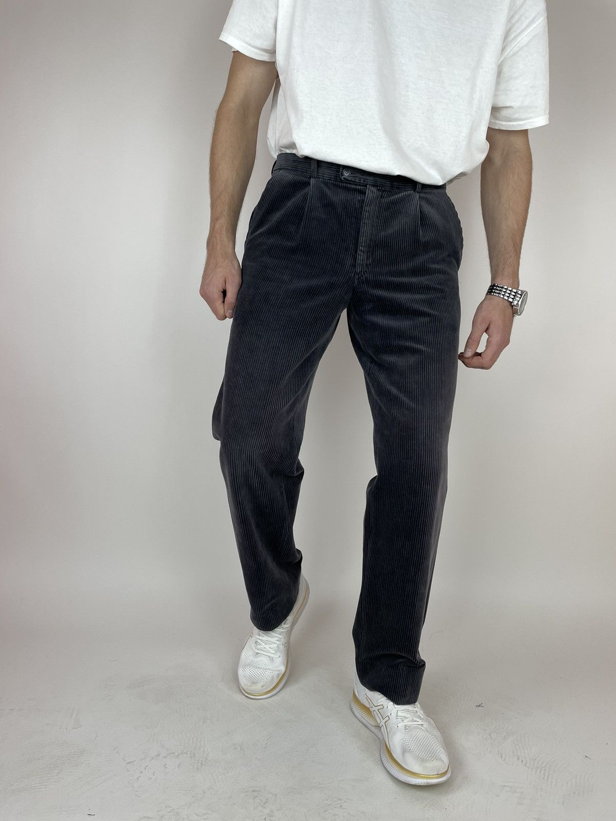 Vintage VELVET GRAY TROUSERS PANTS COMET Mens size 33 Size US 34 / EU 50 - 5 Thumbnail