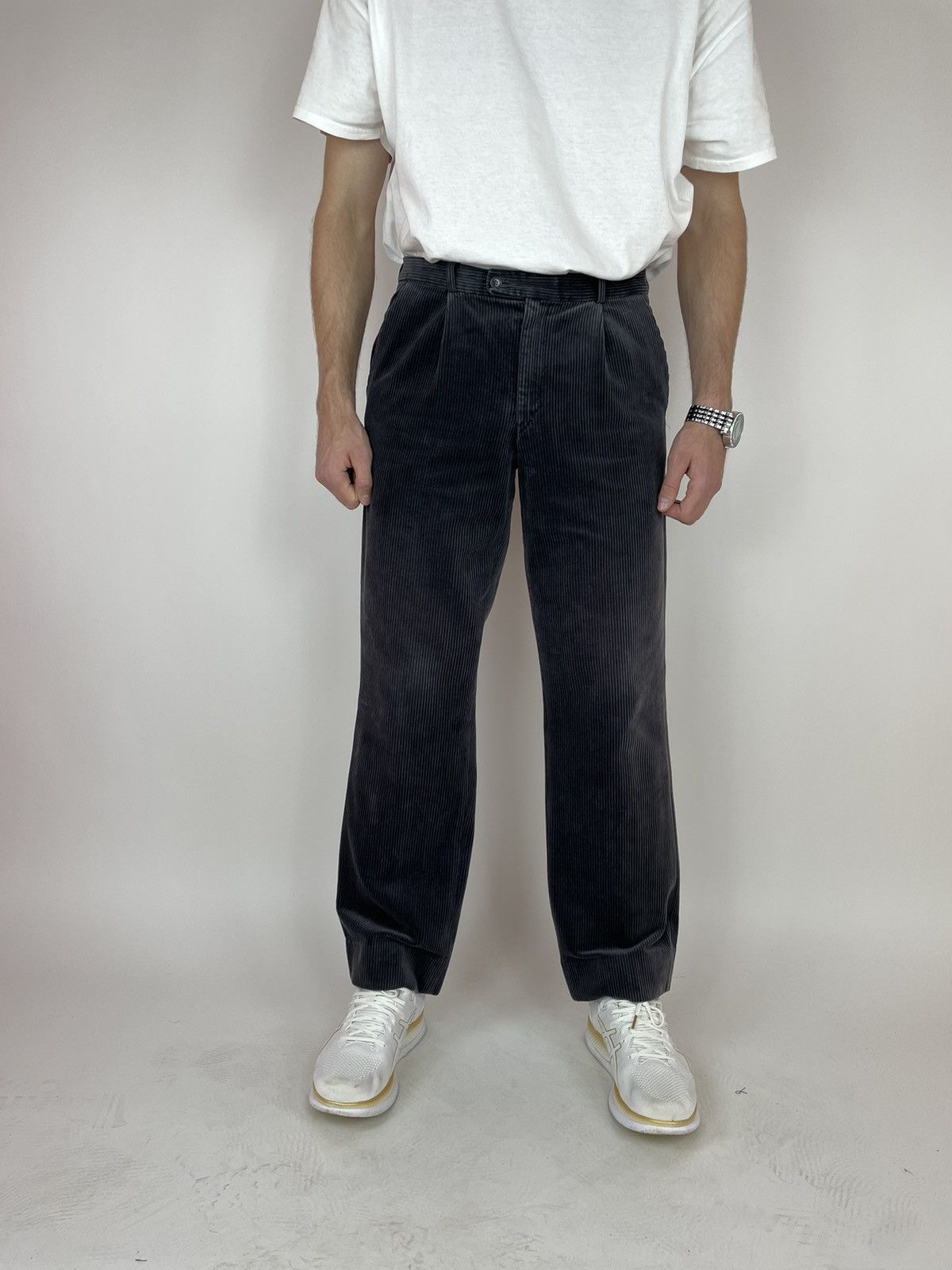 Vintage VELVET GRAY TROUSERS PANTS COMET Mens size 33 Size US 34 / EU 50 - 4 Thumbnail