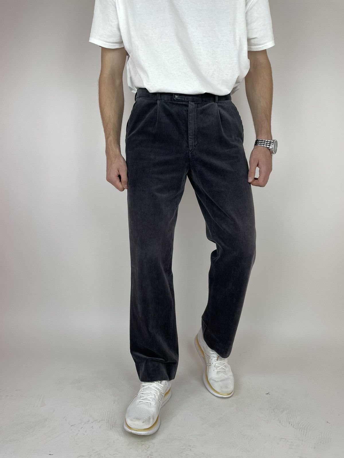 Vintage VELVET GRAY TROUSERS PANTS COMET Mens size 33 Size US 34 / EU 50 - 3 Thumbnail