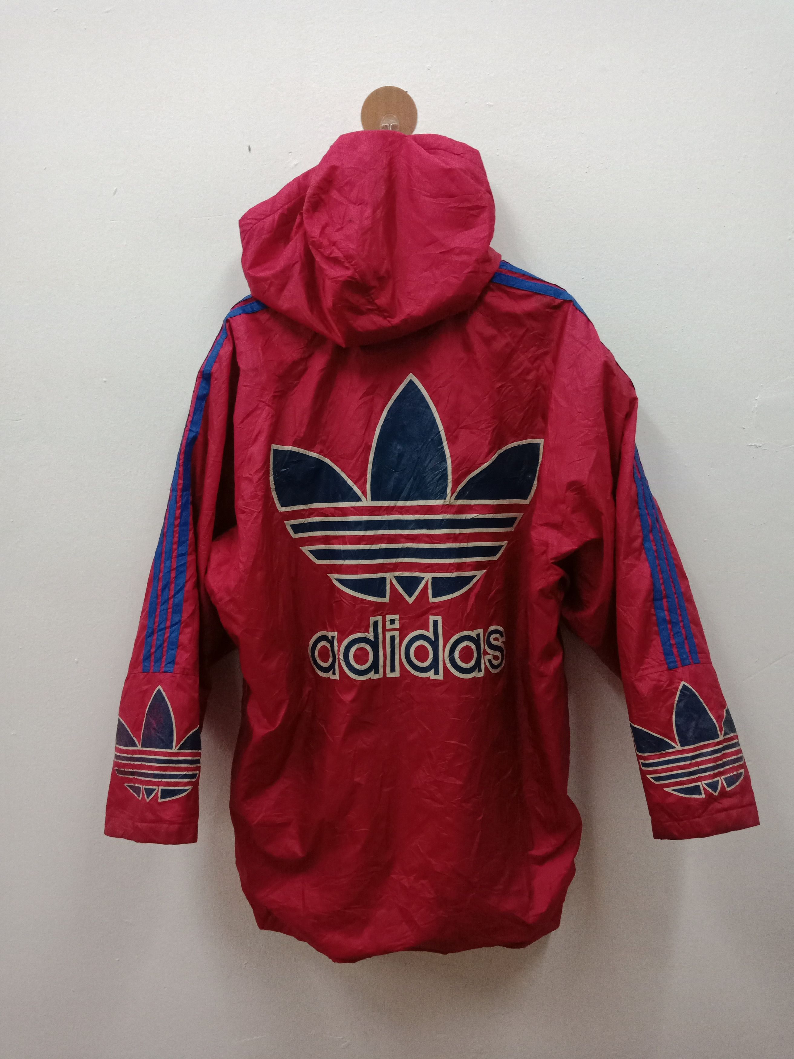 Adidas 90s Adidas Jaspo Trefoil Spell Out Fleece Lining Size US XL / EU 56 / 4 - 1 Thumbnail