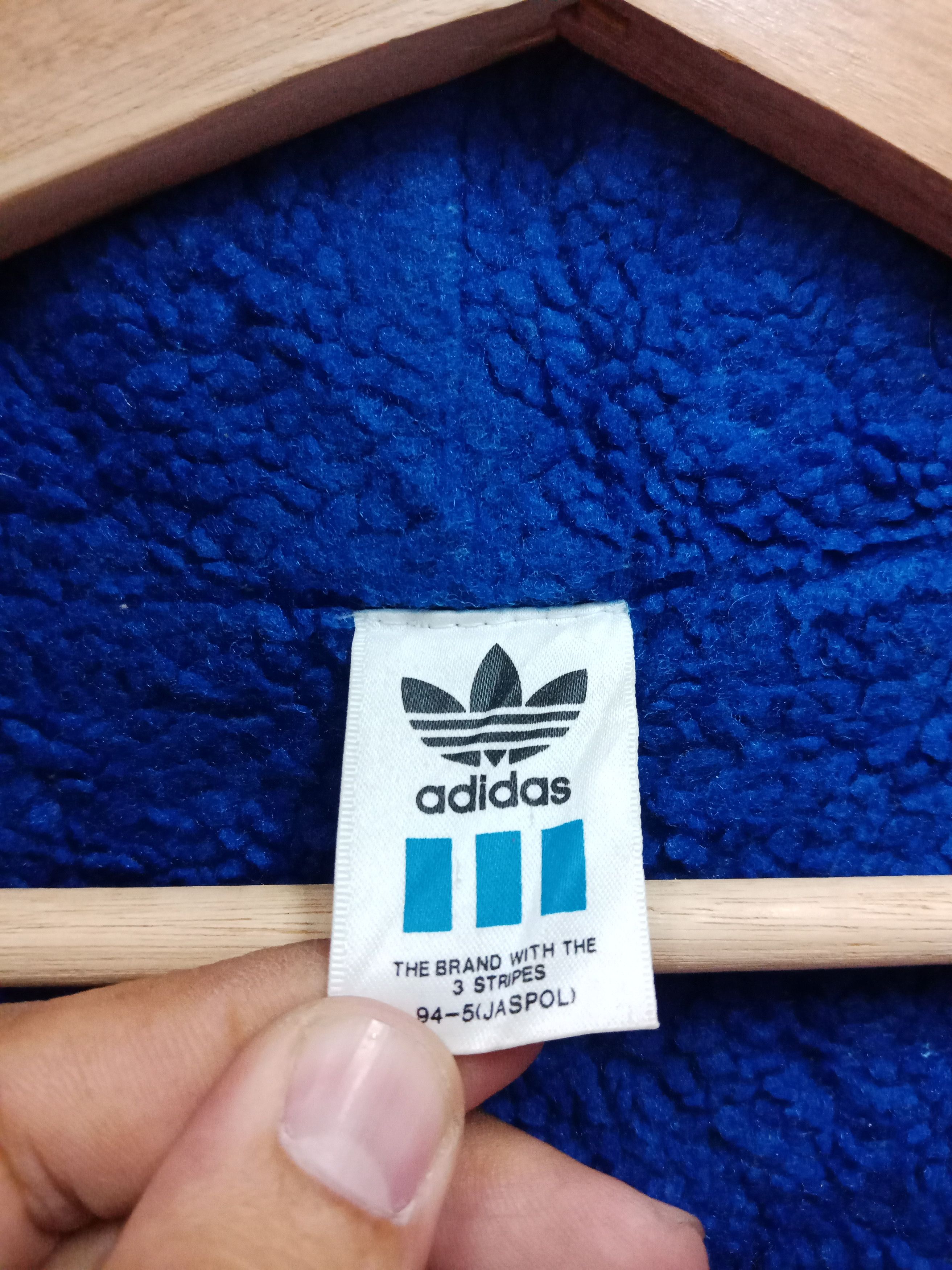 Adidas 90s Adidas Jaspo Trefoil Spell Out Fleece Lining Size US XL / EU 56 / 4 - 9 Thumbnail