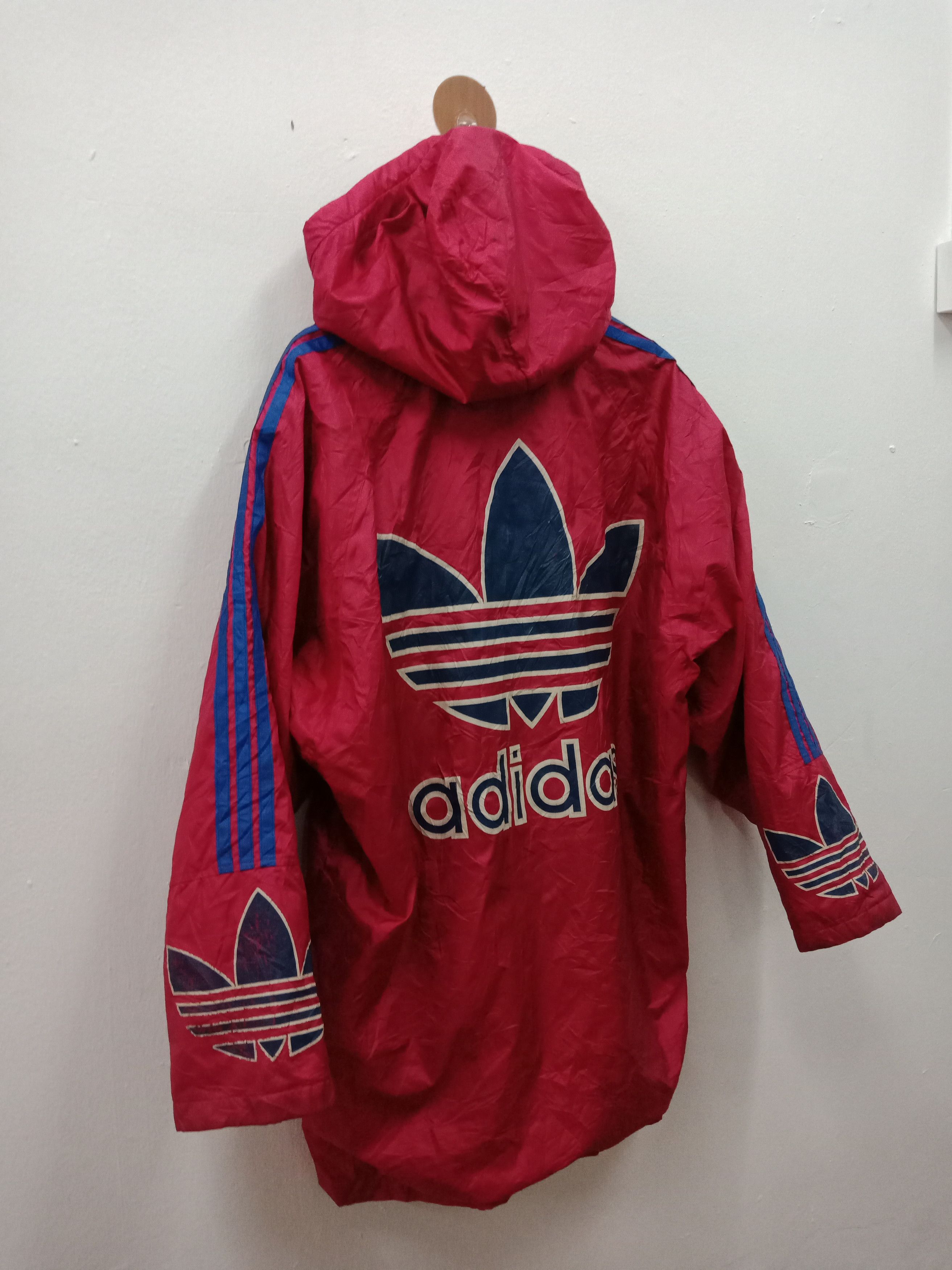 Adidas 90s Adidas Jaspo Trefoil Spell Out Fleece Lining Size US XL / EU 56 / 4 - 5 Thumbnail