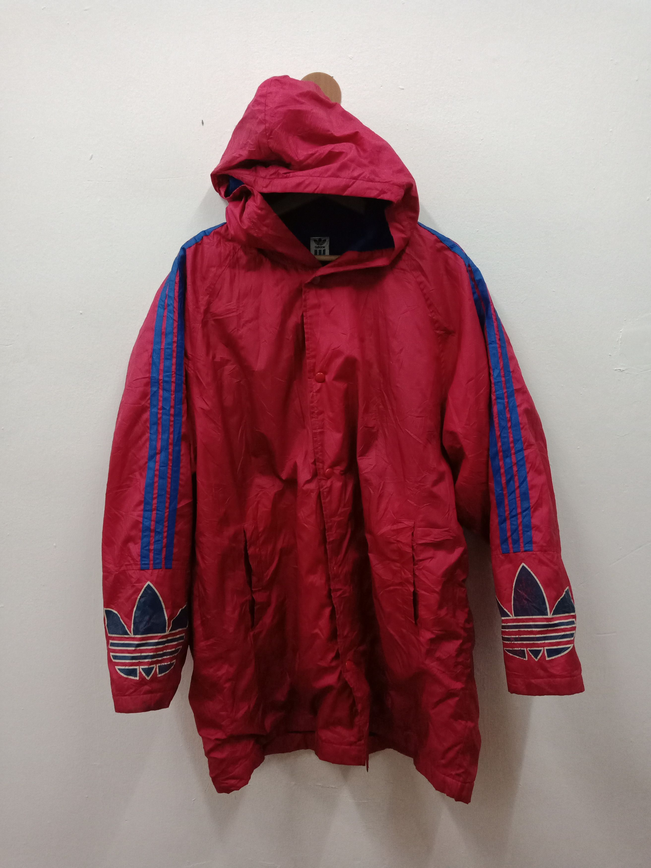 Adidas 90s Adidas Jaspo Trefoil Spell Out Fleece Lining Size US XL / EU 56 / 4 - 3 Thumbnail