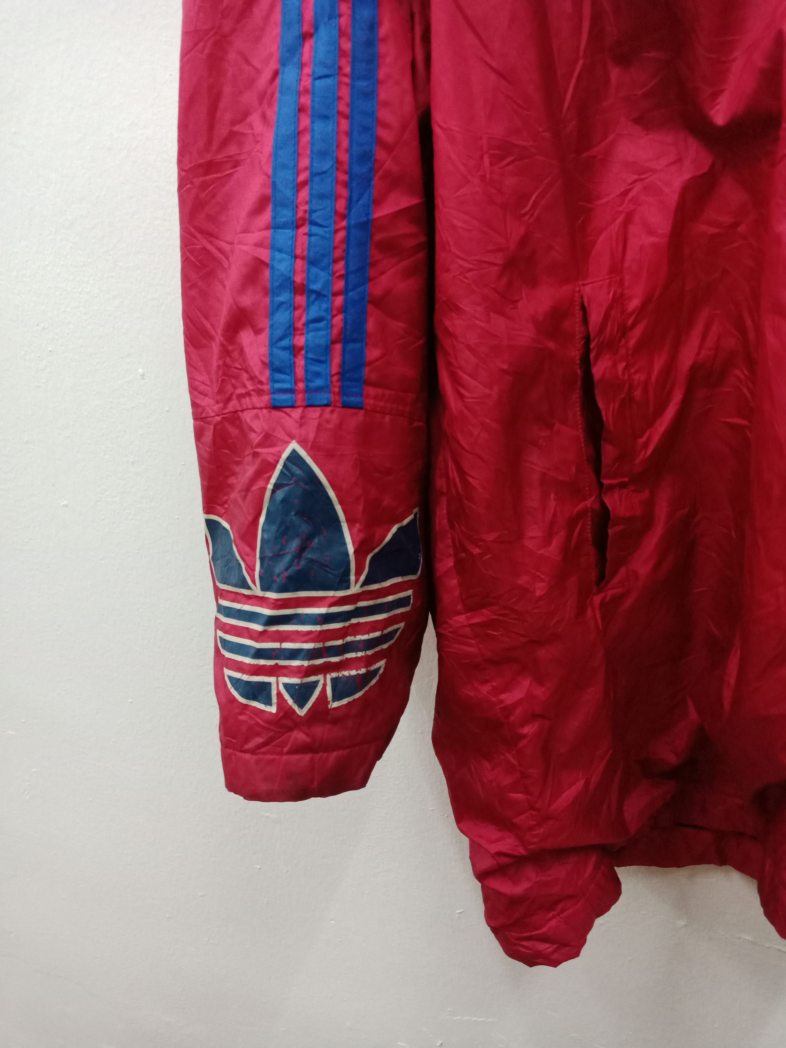 Adidas 90s Adidas Jaspo Trefoil Spell Out Fleece Lining Size US XL / EU 56 / 4 - 7 Thumbnail