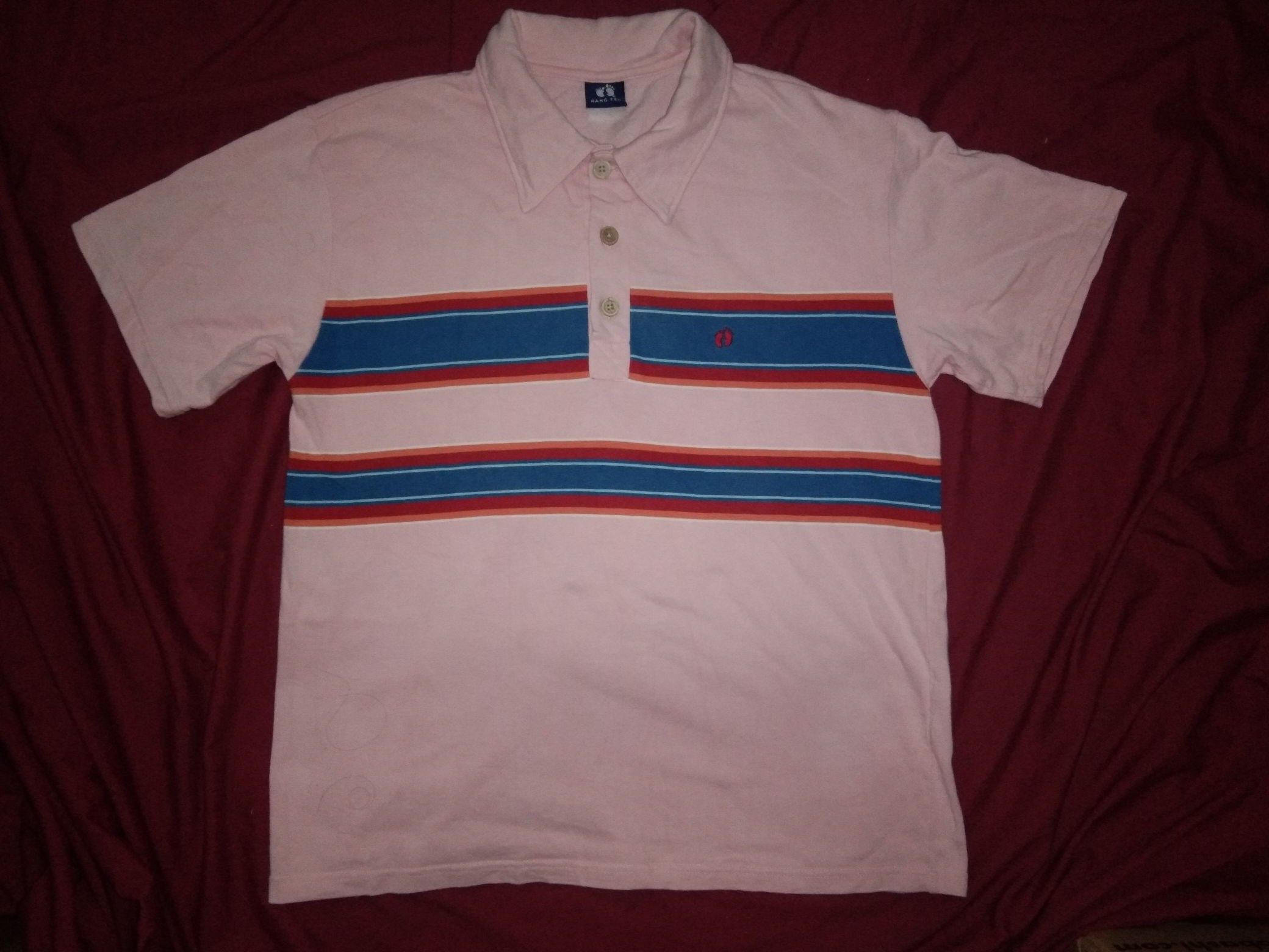 Hang Ten × Vintage VTG Hang Ten stripes polo retro hawaii Size US L / EU 52-54 / 3 - 2 Thumbnail
