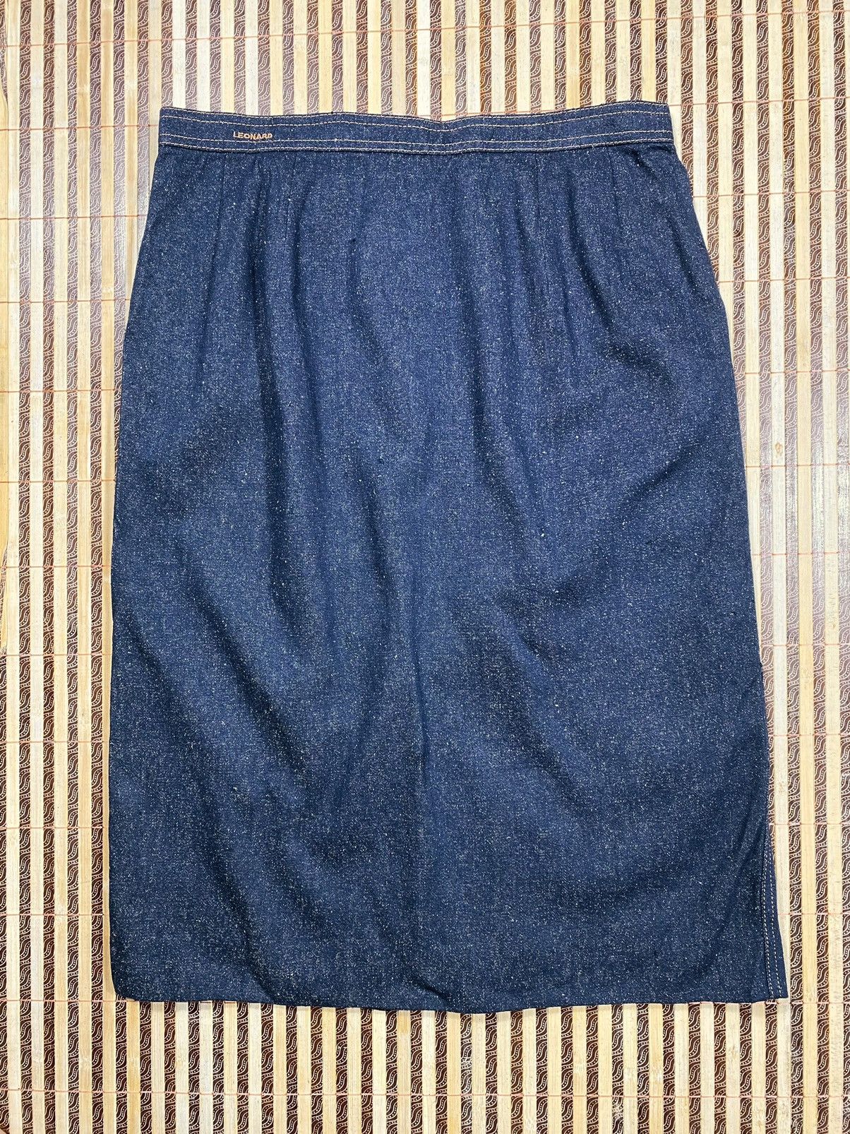 Leonard Paris Denim Midi Skirt By Leonard Paris Size 33" - 2 Thumbnail