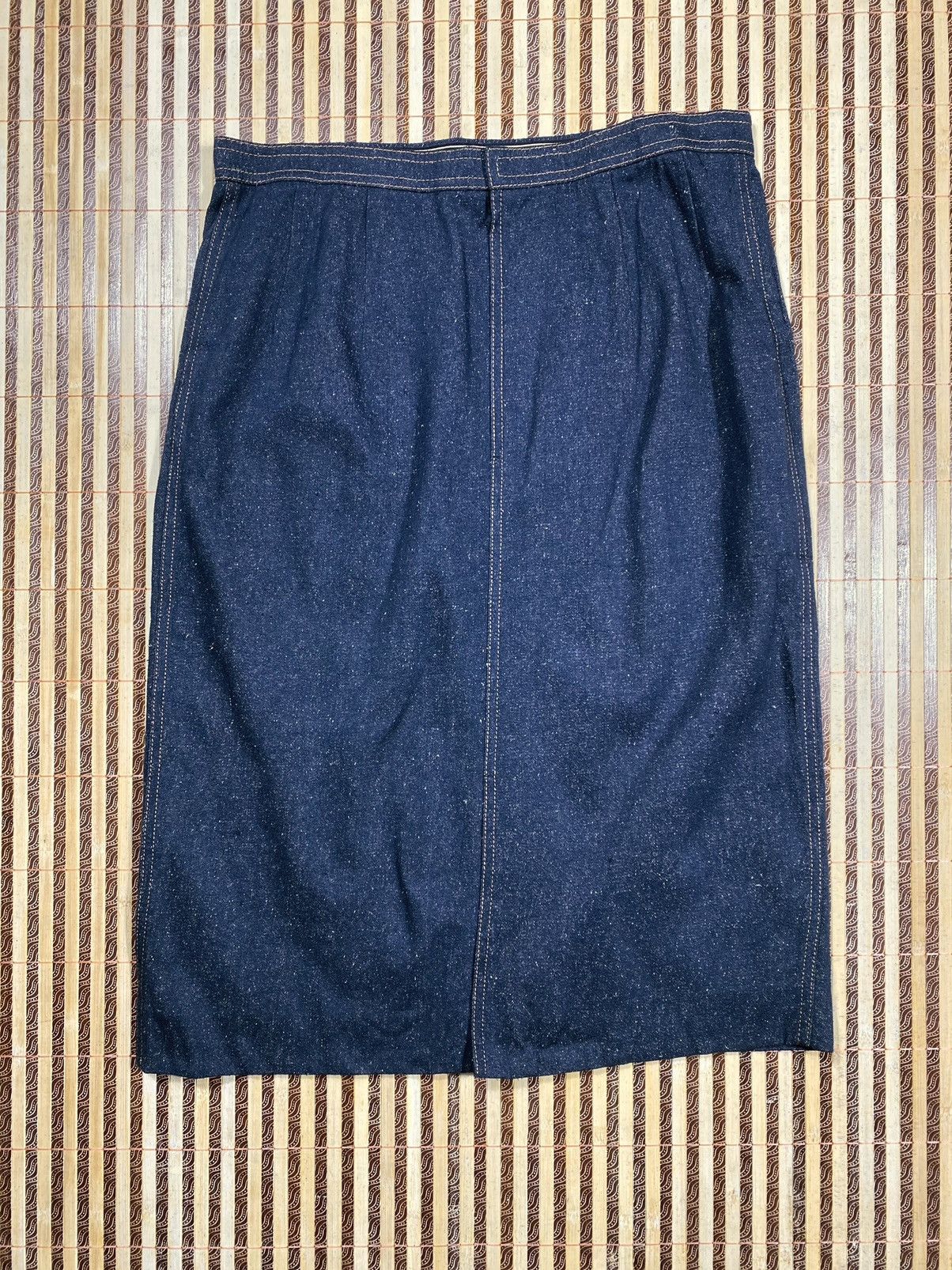 Leonard Paris Denim Midi Skirt By Leonard Paris Size 33" - 1 Thumbnail