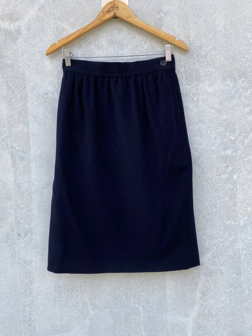 Yves Saint Laurent Minimalist Wool Skirt By Yves Saint Laurent Size 28" / US 6 / IT 42 - 1 Thumbnail