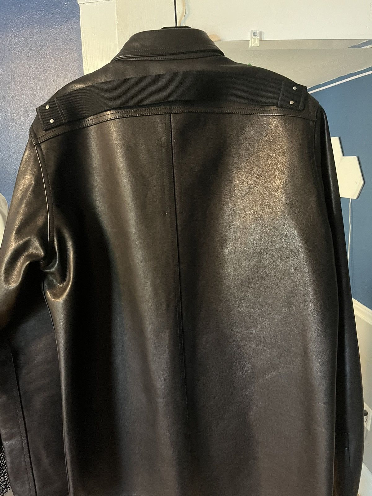 Rick Owens Rick Owens Black Leather Shirt/Jacket Size US S / EU 44-46 / 1 - 2 Thumbnail