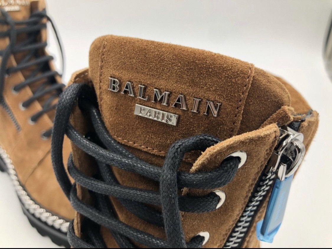 Balmain Balmain Military Boots with chain hardware detailing Size US 8 / EU 41 - 5 Thumbnail