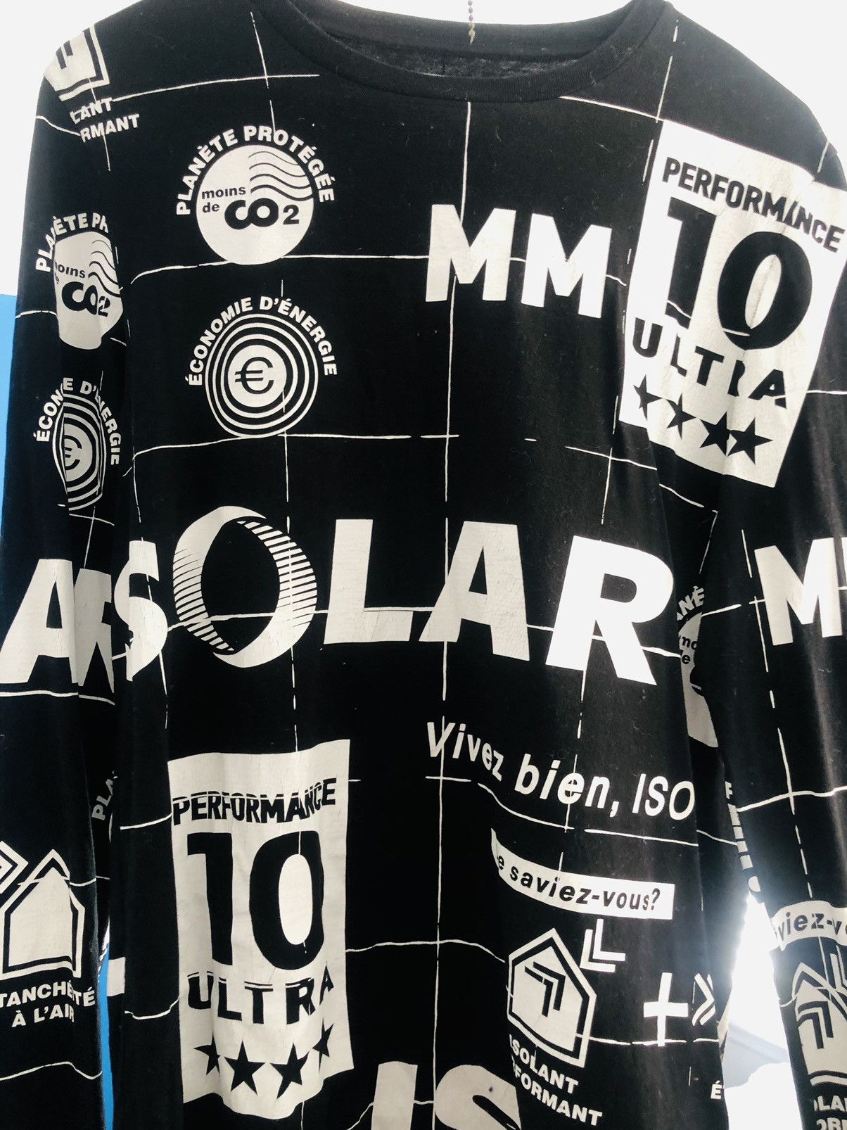 Maison Margiela Size 48/M Maison Margiela Long sleeve T-shirt/white print Size US M / EU 48-50 / 2 - 8 Thumbnail