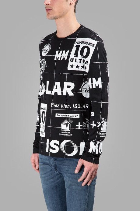 Maison Margiela Size 48/M Maison Margiela Long sleeve T-shirt/white print Size US M / EU 48-50 / 2 - 2 Thumbnail