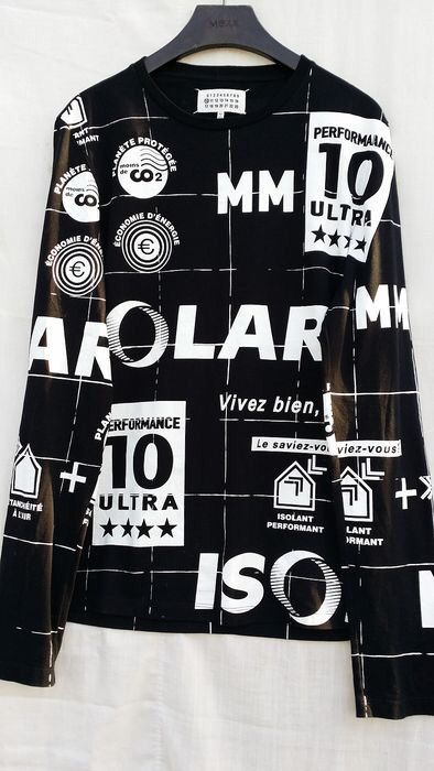 Maison Margiela Size 48/M Maison Margiela Long sleeve T-shirt/white print Size US M / EU 48-50 / 2 - 10 Thumbnail
