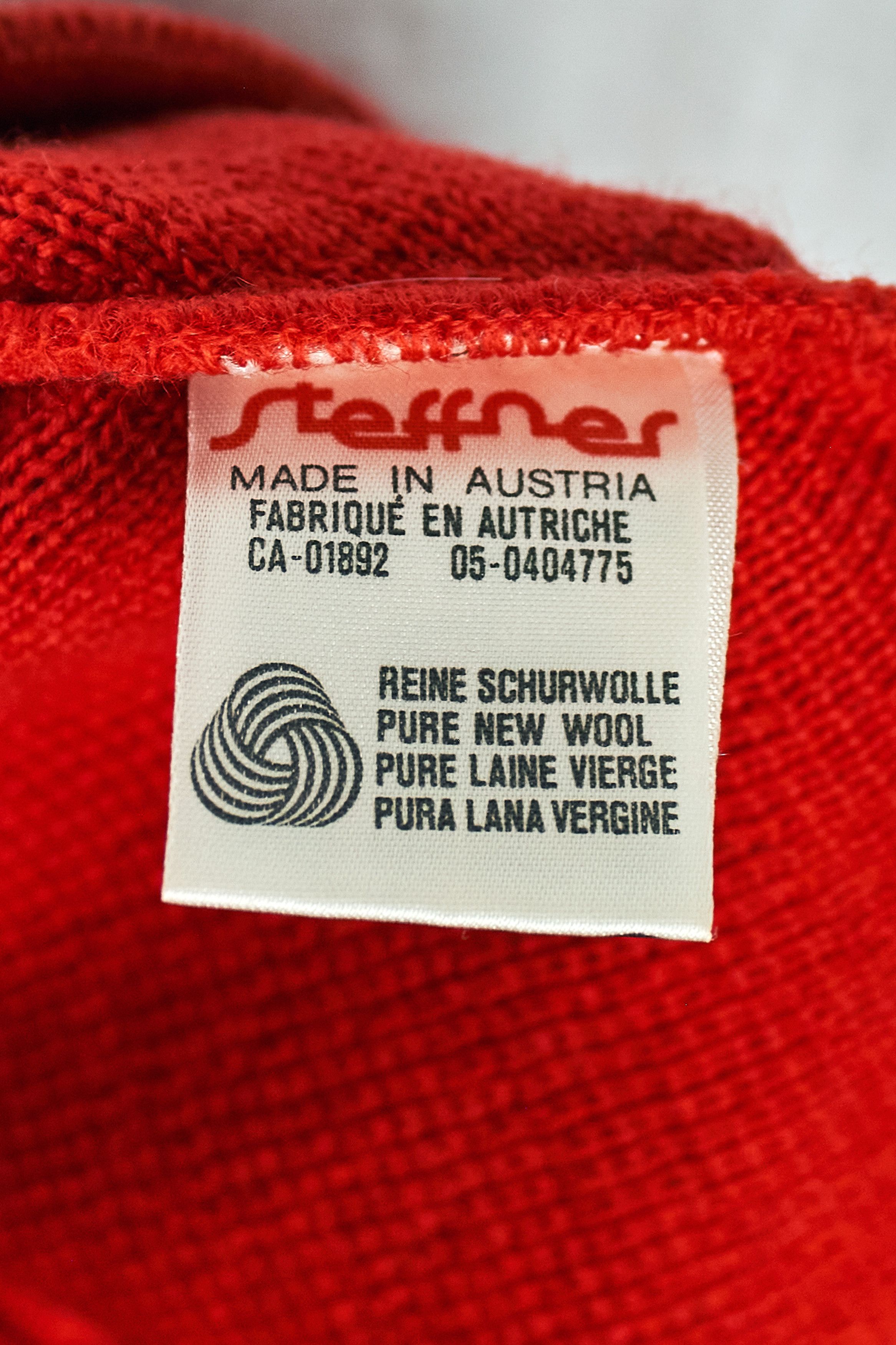 Other Steffner woolen red hat of the Austrian brand Size ONE SIZE - 7 Thumbnail
