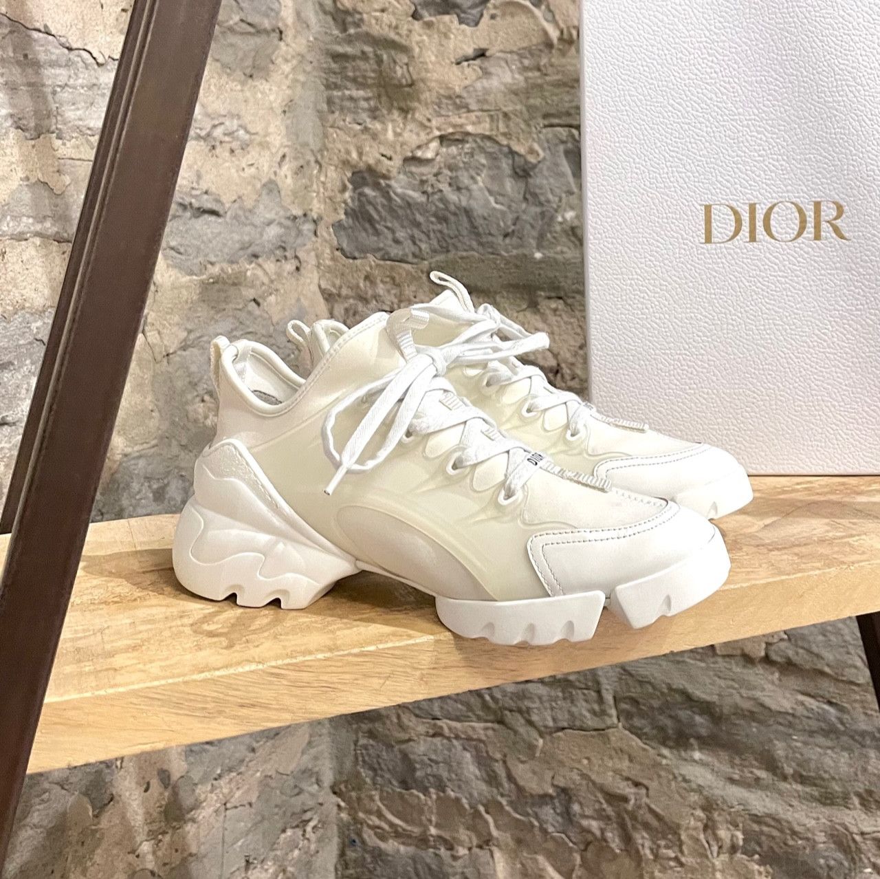 Dior Dior White D-Connect Sneakers Size US 7 / IT 37 - 1 Thumbnail