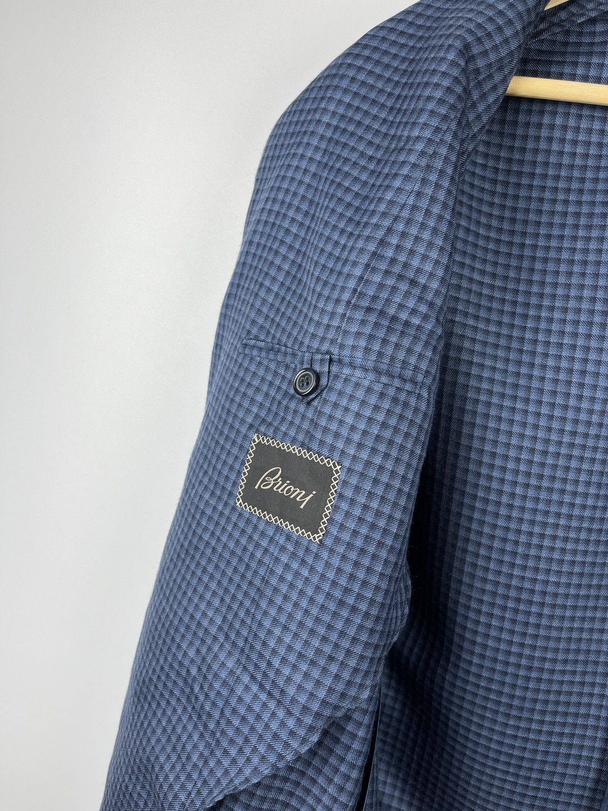 Brioni Brioni Piuma Cashmere Silk Check Blazer Sport Coat Size 42 R Size 42R - 13 Thumbnail
