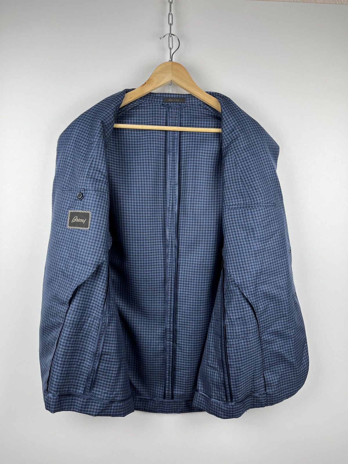 Brioni Brioni Piuma Cashmere Silk Check Blazer Sport Coat Size 42 R Size 42R - 12 Thumbnail