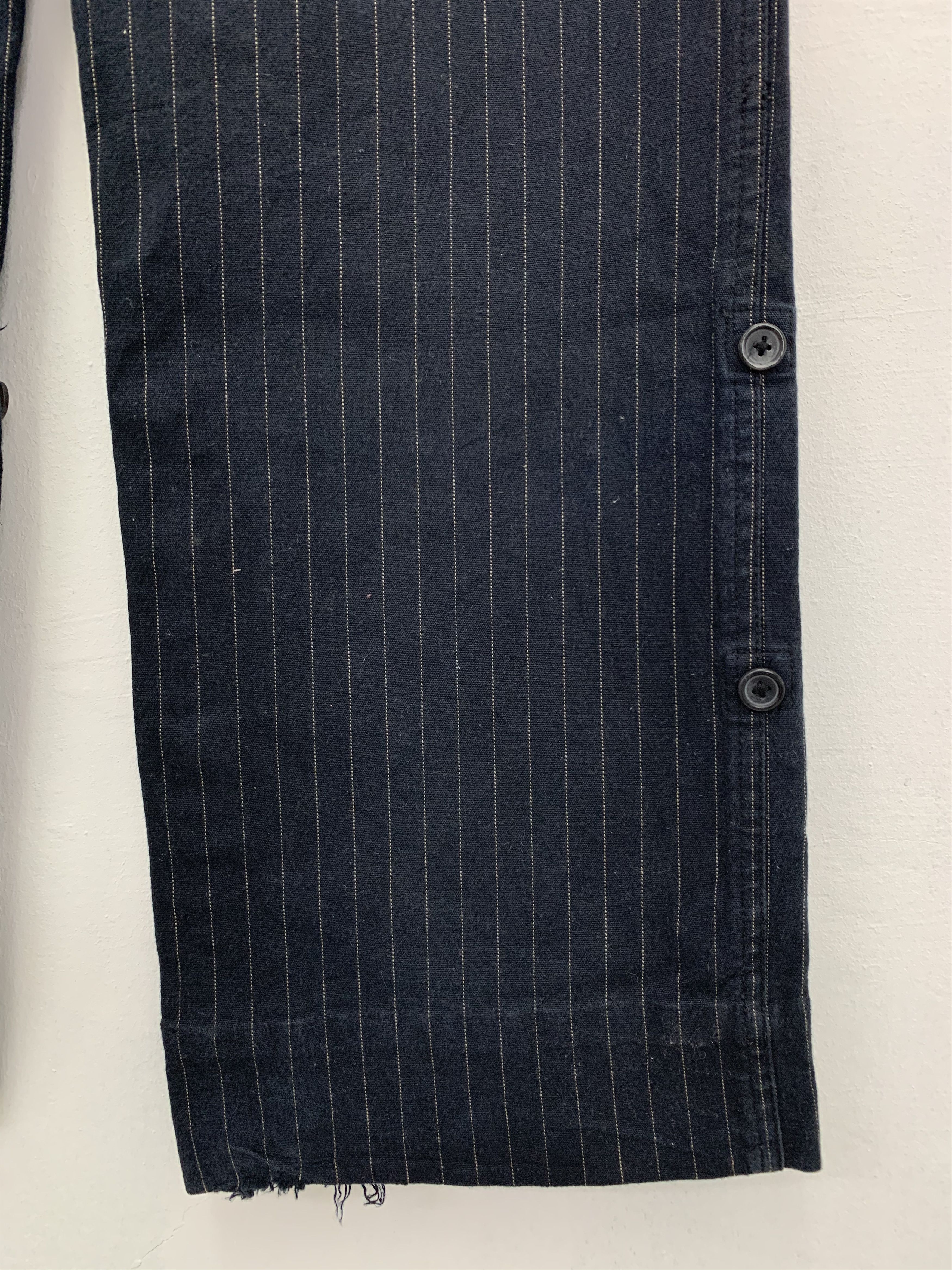 Japanese Brand Casual Pants Dance Partner Over The Stripe Black #149 Size US 29 - 15 Thumbnail