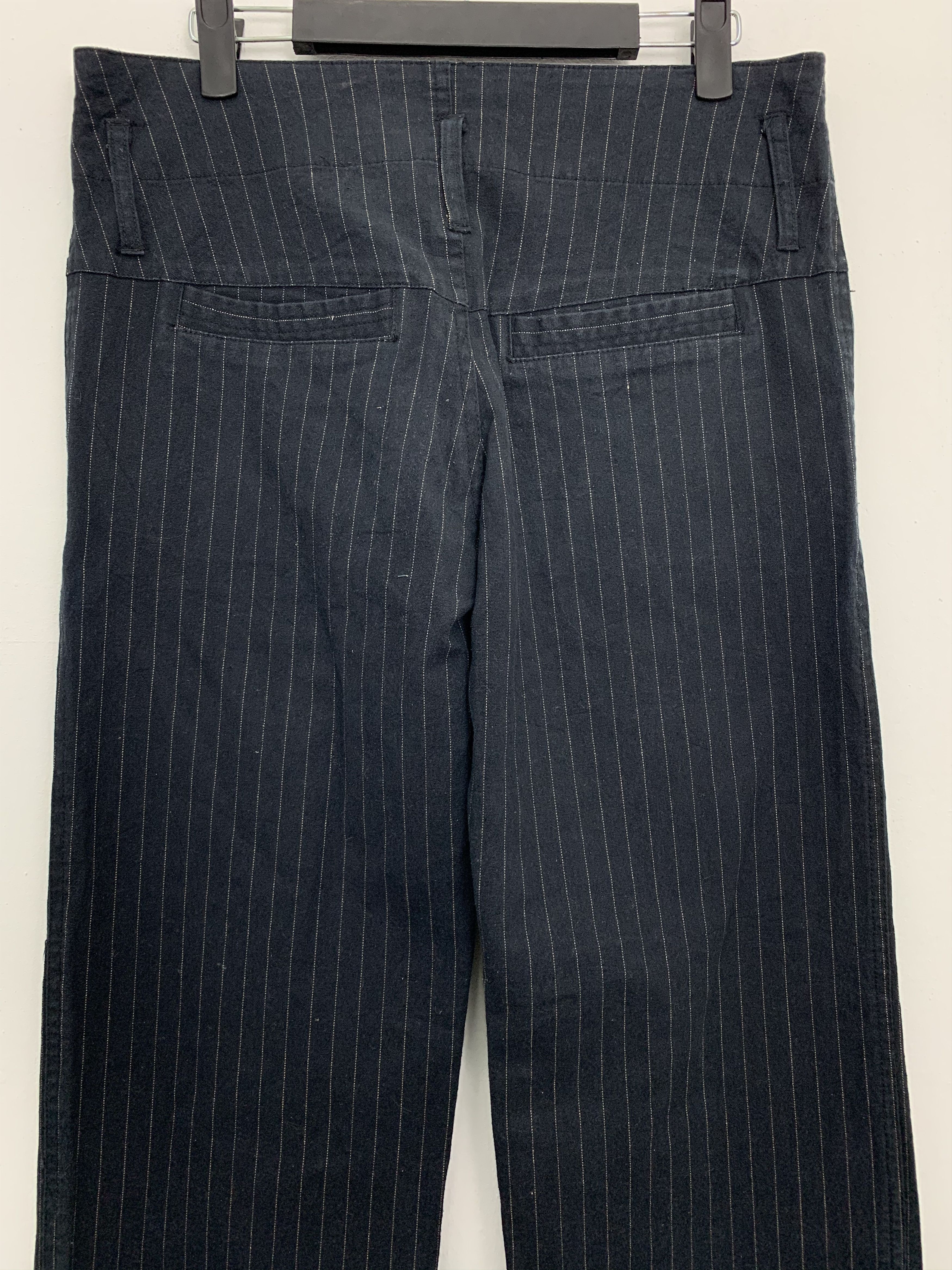 Japanese Brand Casual Pants Dance Partner Over The Stripe Black #149 Size US 29 - 11 Thumbnail