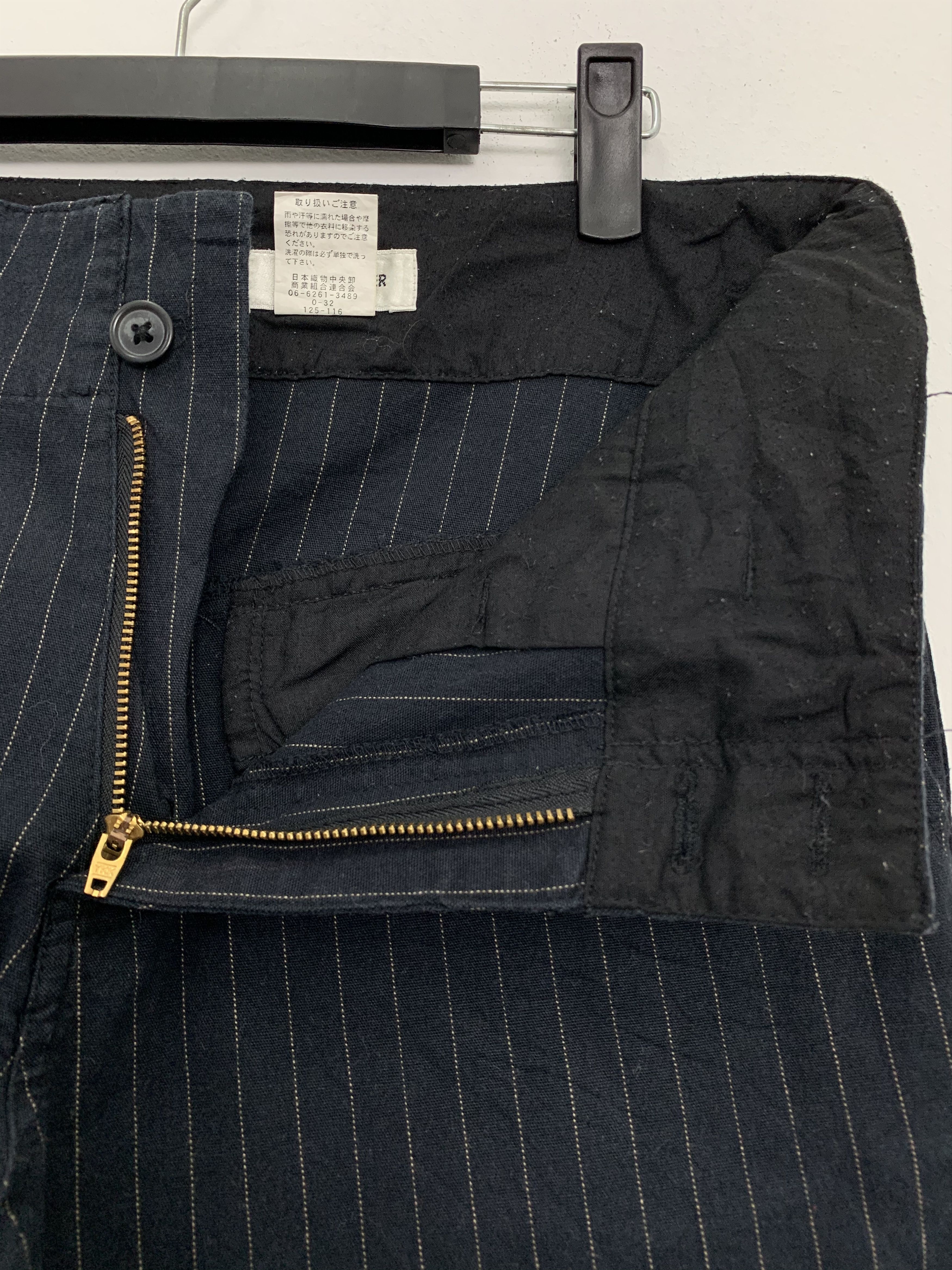 Japanese Brand Casual Pants Dance Partner Over The Stripe Black #149 Size US 29 - 9 Thumbnail