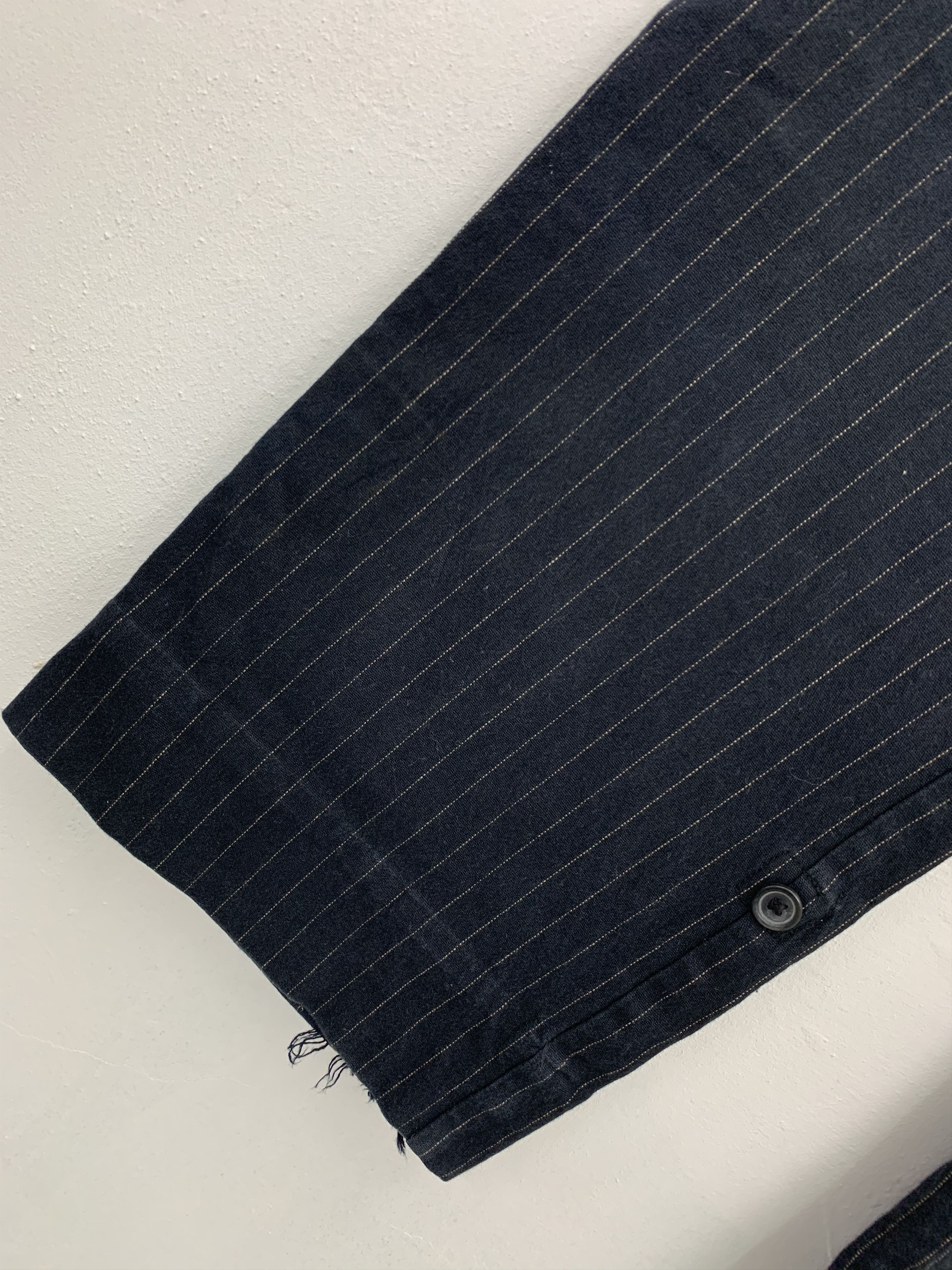 Japanese Brand Casual Pants Dance Partner Over The Stripe Black #149 Size US 29 - 8 Thumbnail