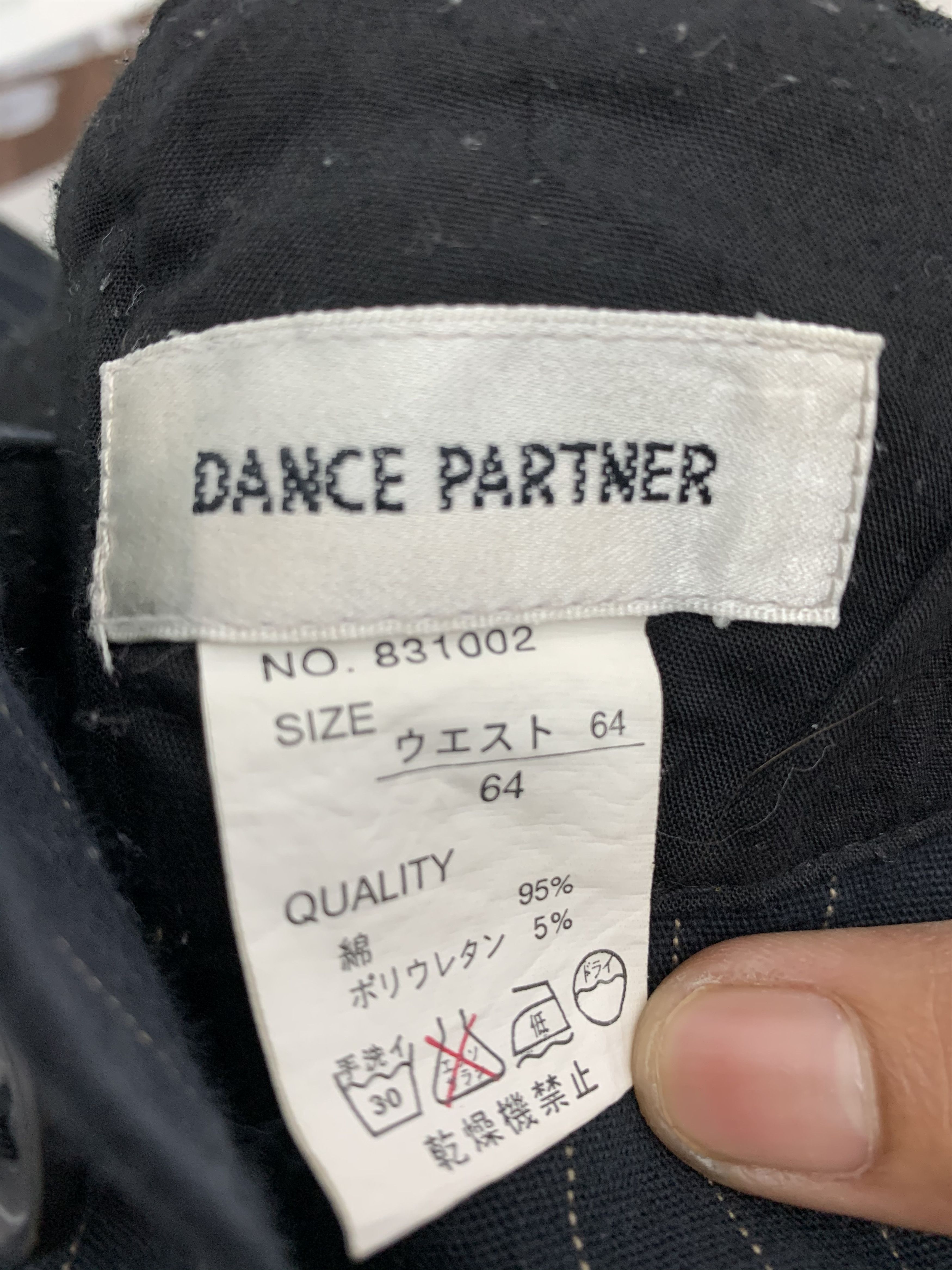 Japanese Brand Casual Pants Dance Partner Over The Stripe Black #149 Size US 29 - 16 Thumbnail