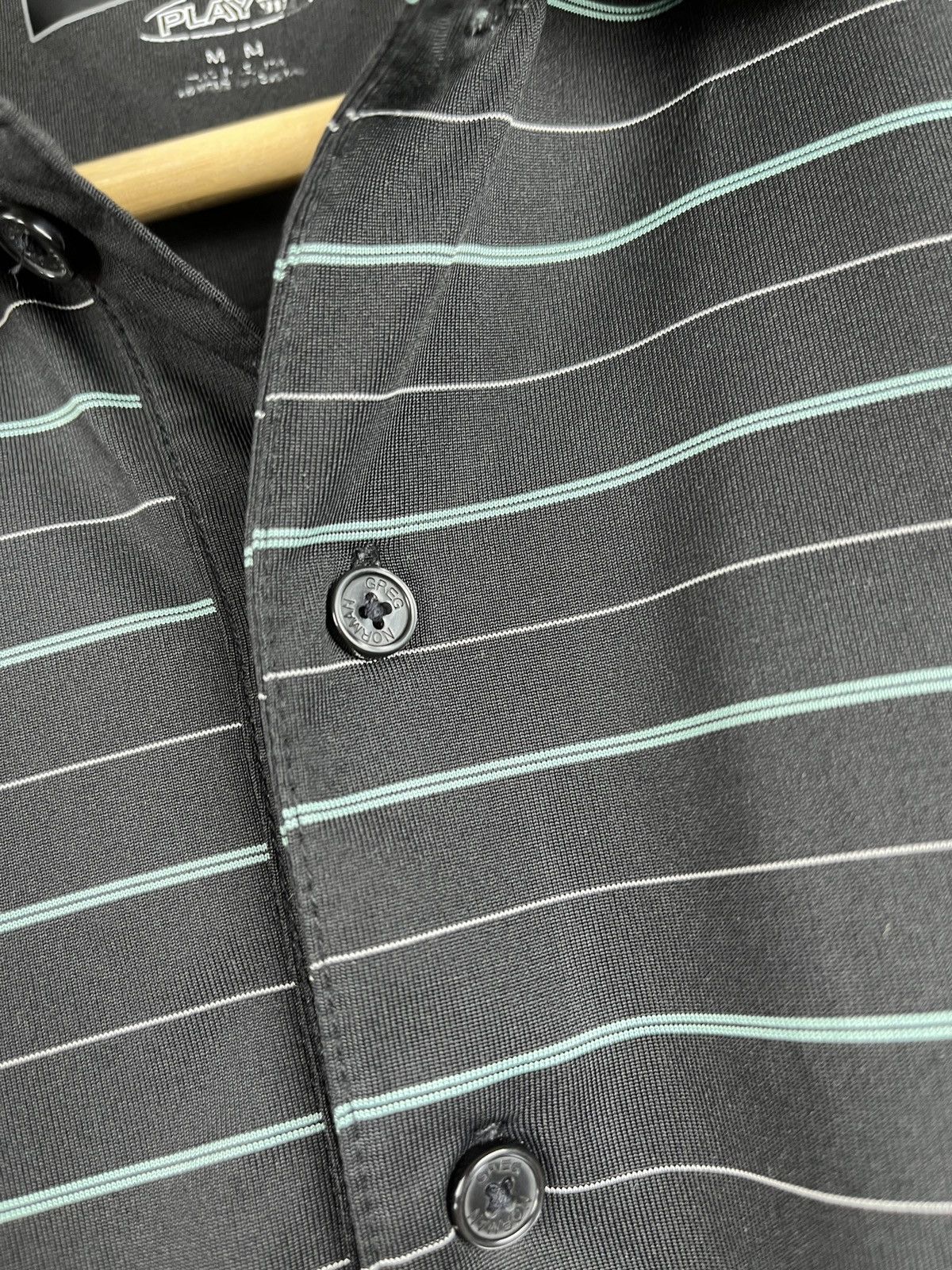 Greg Norman Men's Greg Norman Play Dry Golf Striped Polo T-shirt Size US M / EU 48-50 / 2 - 6 Thumbnail