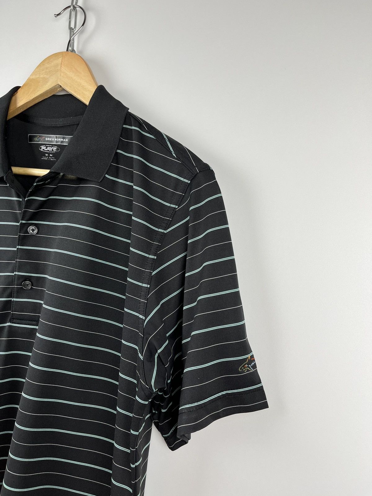 Greg Norman Men's Greg Norman Play Dry Golf Striped Polo T-shirt Size US M / EU 48-50 / 2 - 5 Thumbnail