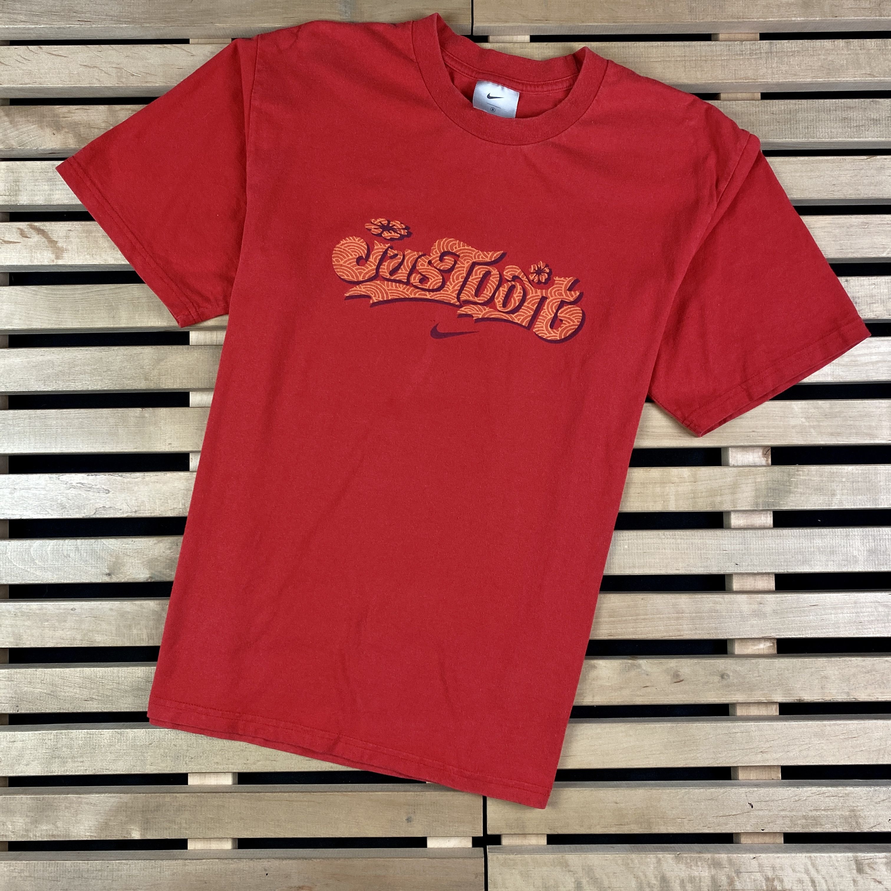 Nike × Vintage Mens T Shirt Nike Just Do It Vintage Size S Big Logo Size US S / EU 44-46 / 1 - 1 Thumbnail